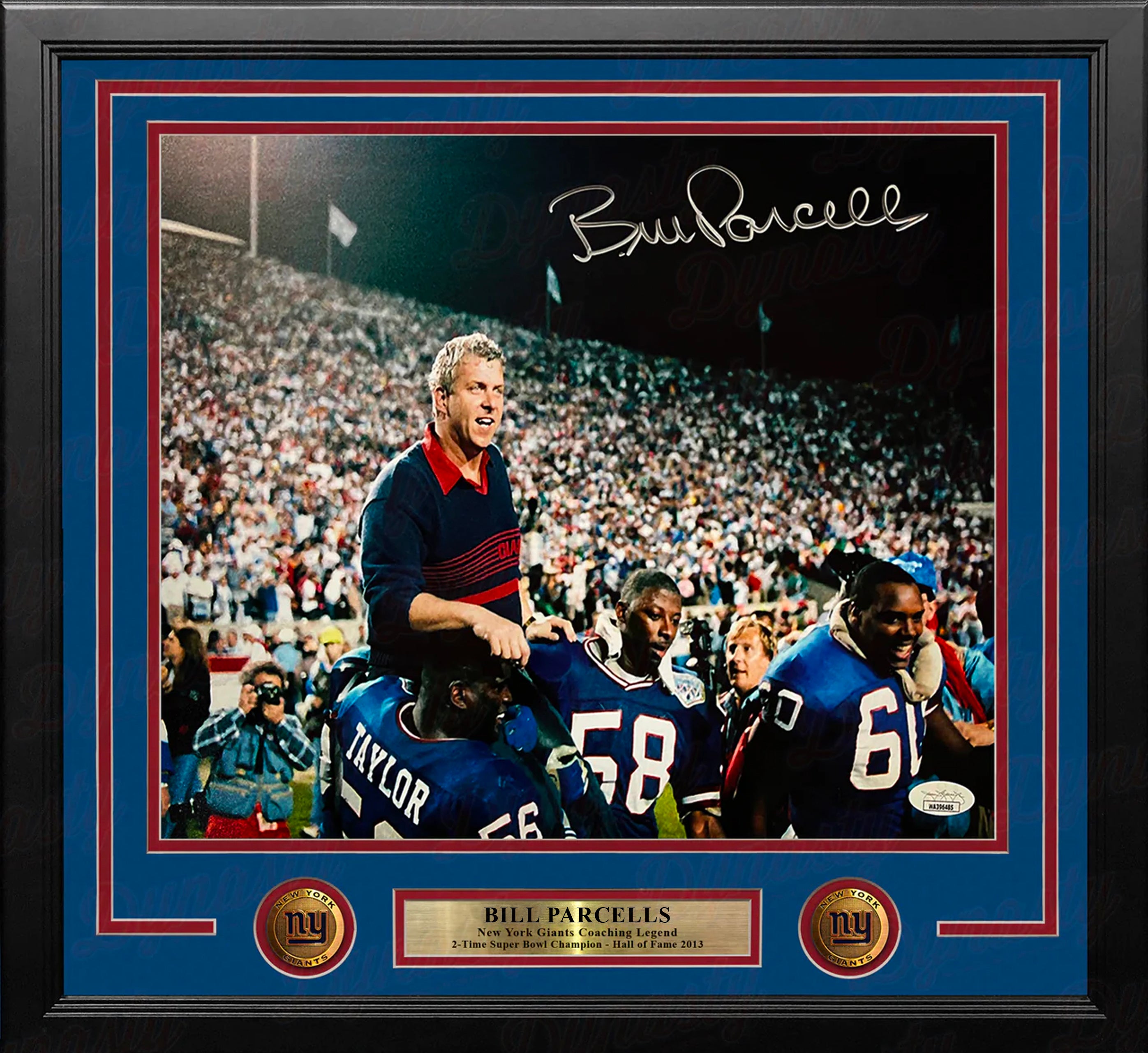 Phil Simms in Action New York Giants Autographed 8 x 10 Framed