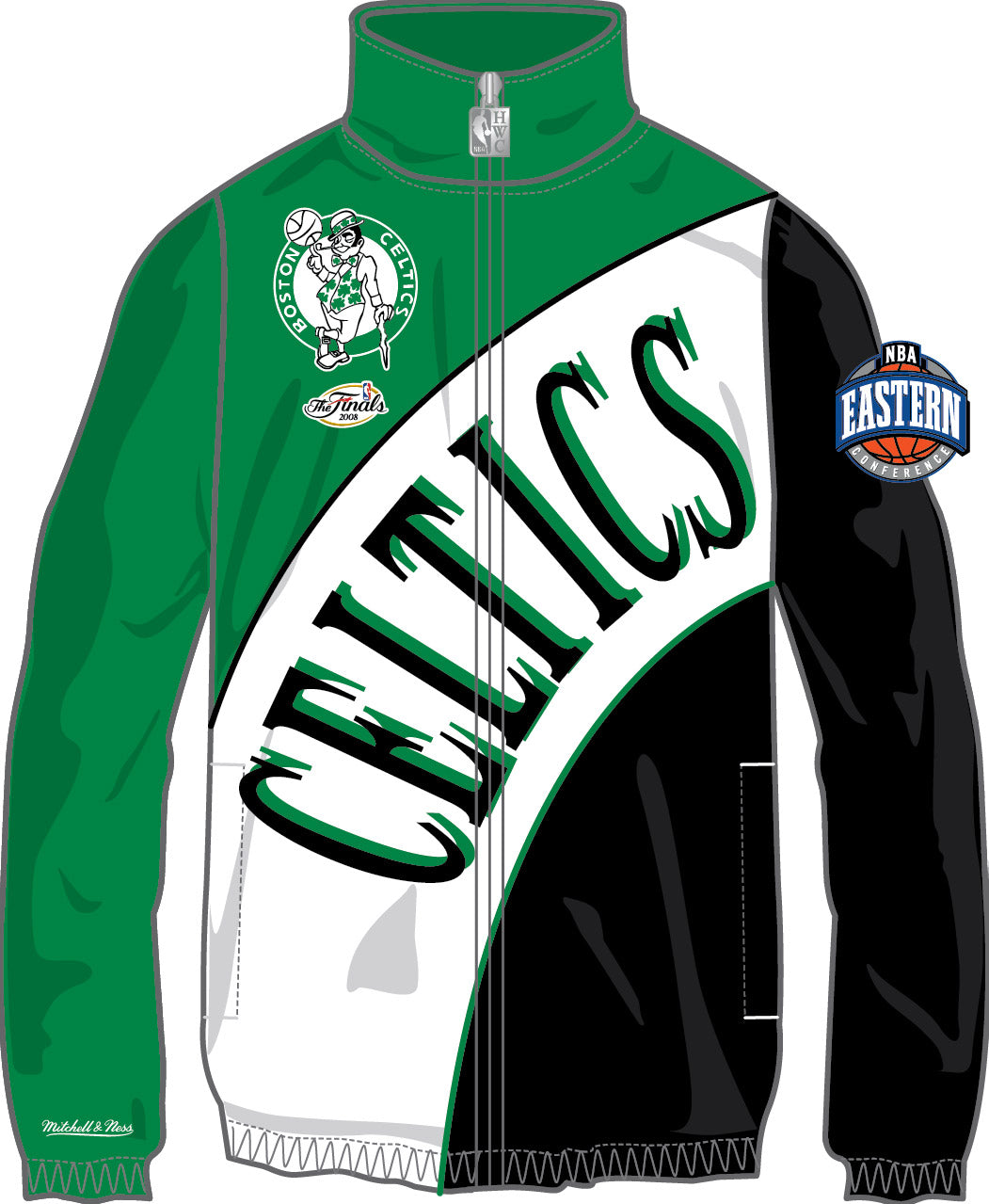 Exploded Logo Warm Up Jacket Boston Celtics