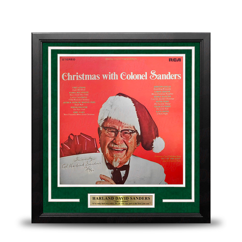 Colonel Harland David Sanders Kentucky Fried Chicken Autographed Framed Album