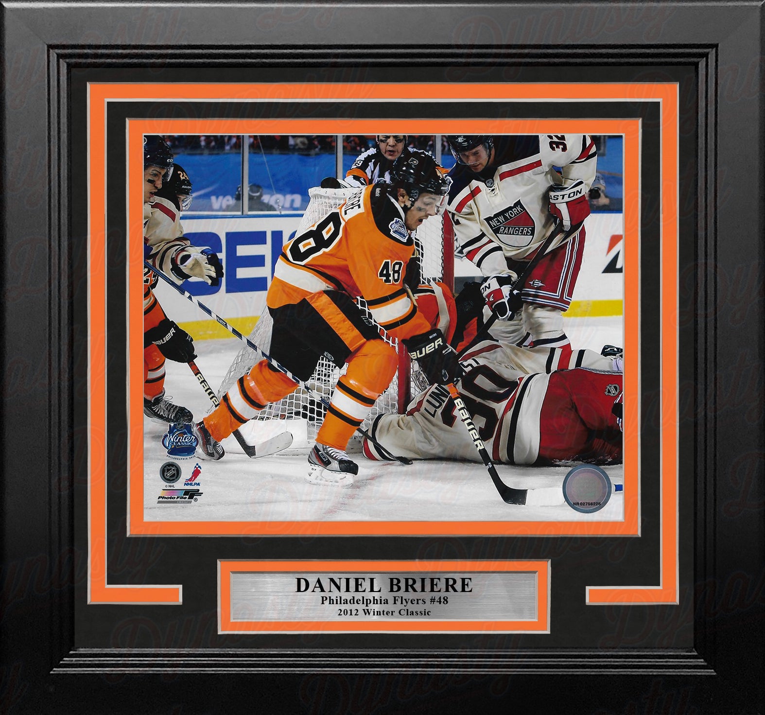 Daniel Briere 2012 Winter Classic Philadelphia Flyers 8 x 10 Framed Hockey Photo