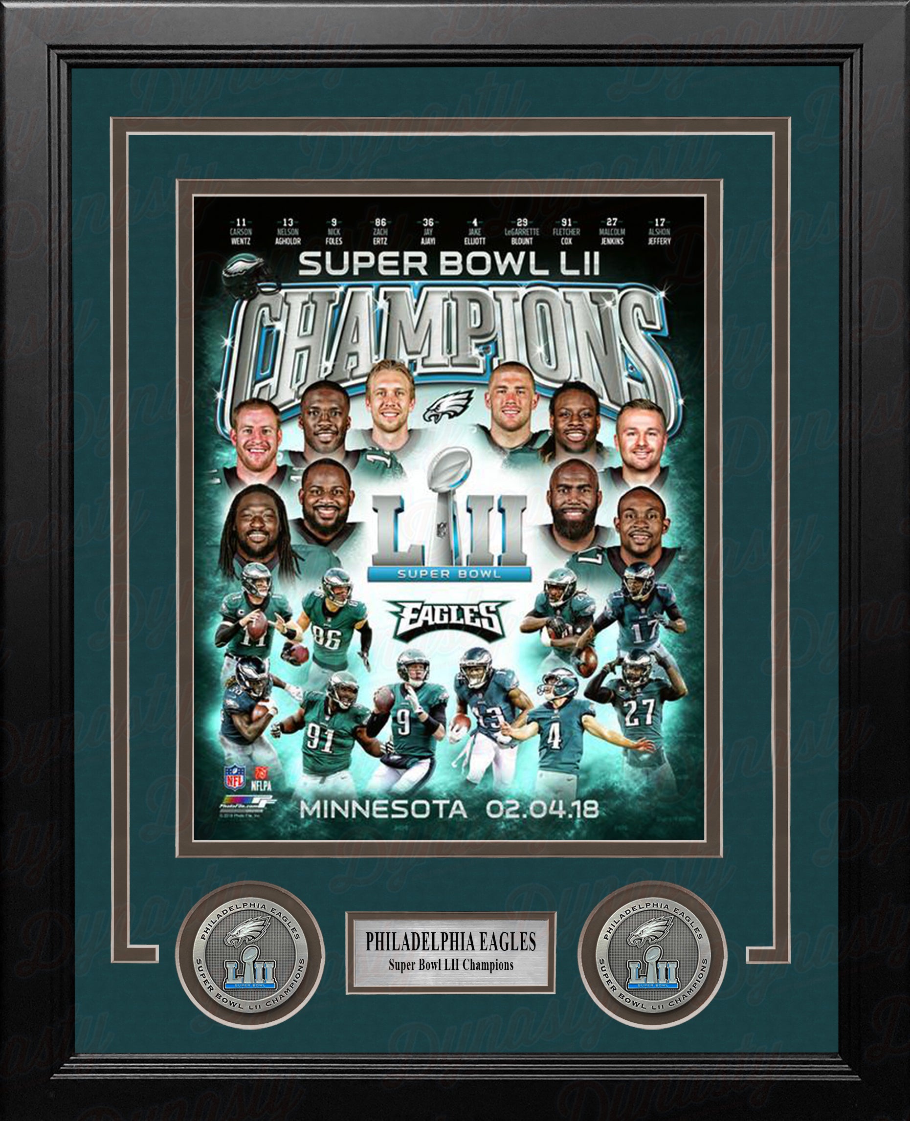 Philadelphia Eagles Framed 15 x 17 Super Bowl LII Champions