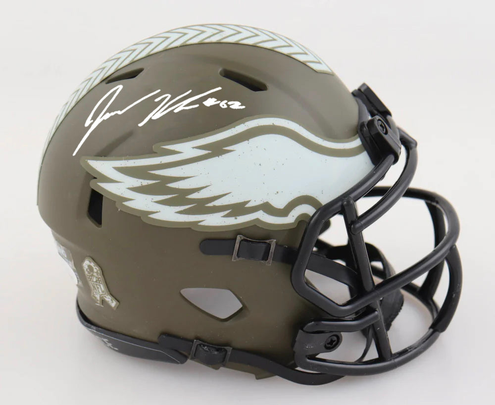 Jason Kelce Autographed Philadelphia Eagles Signed Football Mini Helme