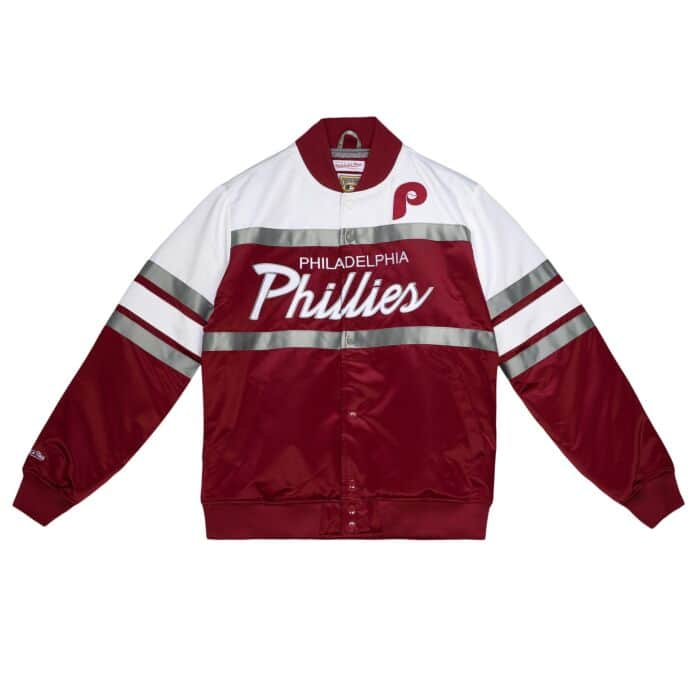 Phillies jacket mitchell clearance ness