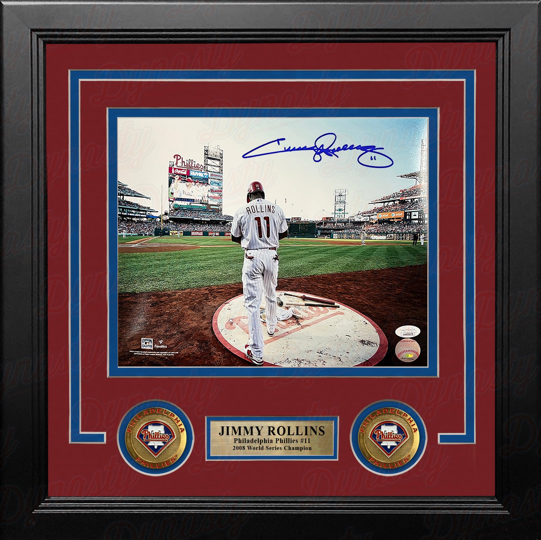 Jimmy Rollins Autographed Signed Framed Philadelphia Phillies 