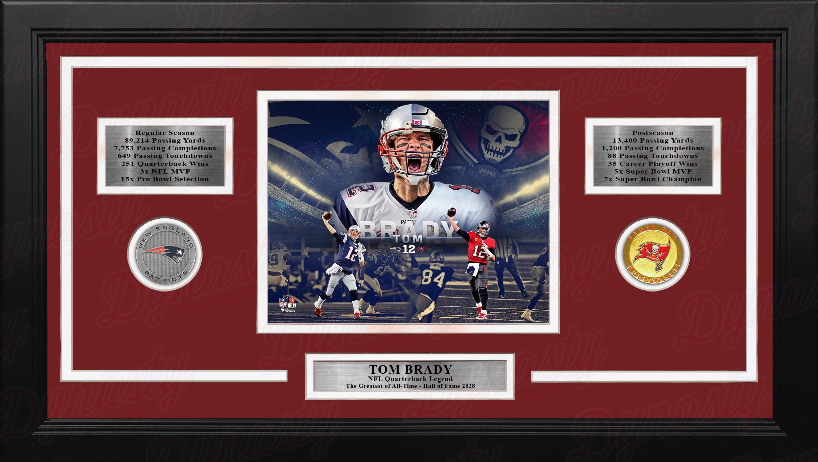 Tom Brady Signed Buccaneers Custom Framed Jersey Display (Fanatics)