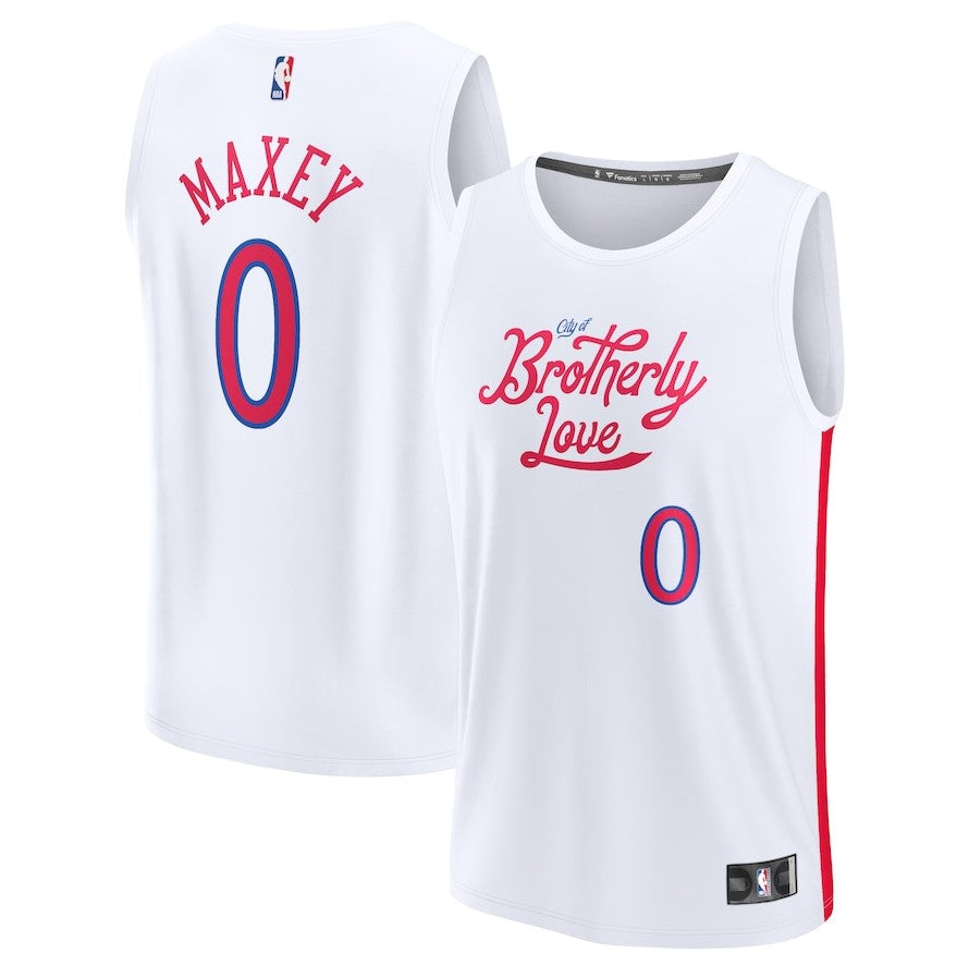 Tyrese Maxey Philadelphia 76ers Autographed White Nike 2022-2023 City  Edition Swingman Jersey