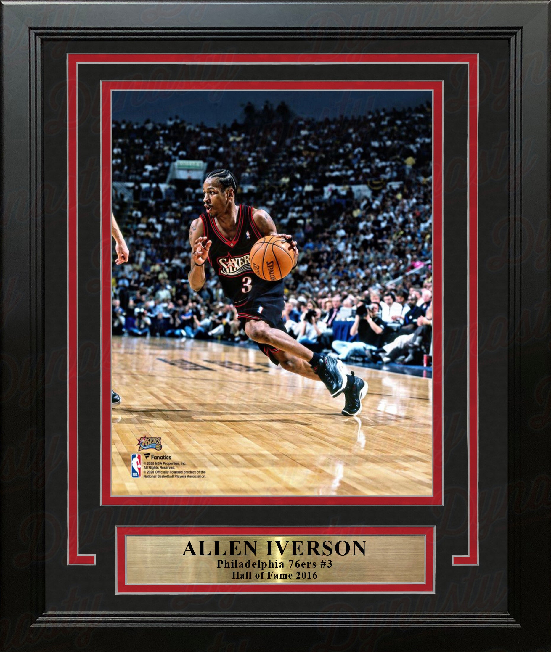 Framed Allen Iverson Philadelphia 76ers Autographed Platinum