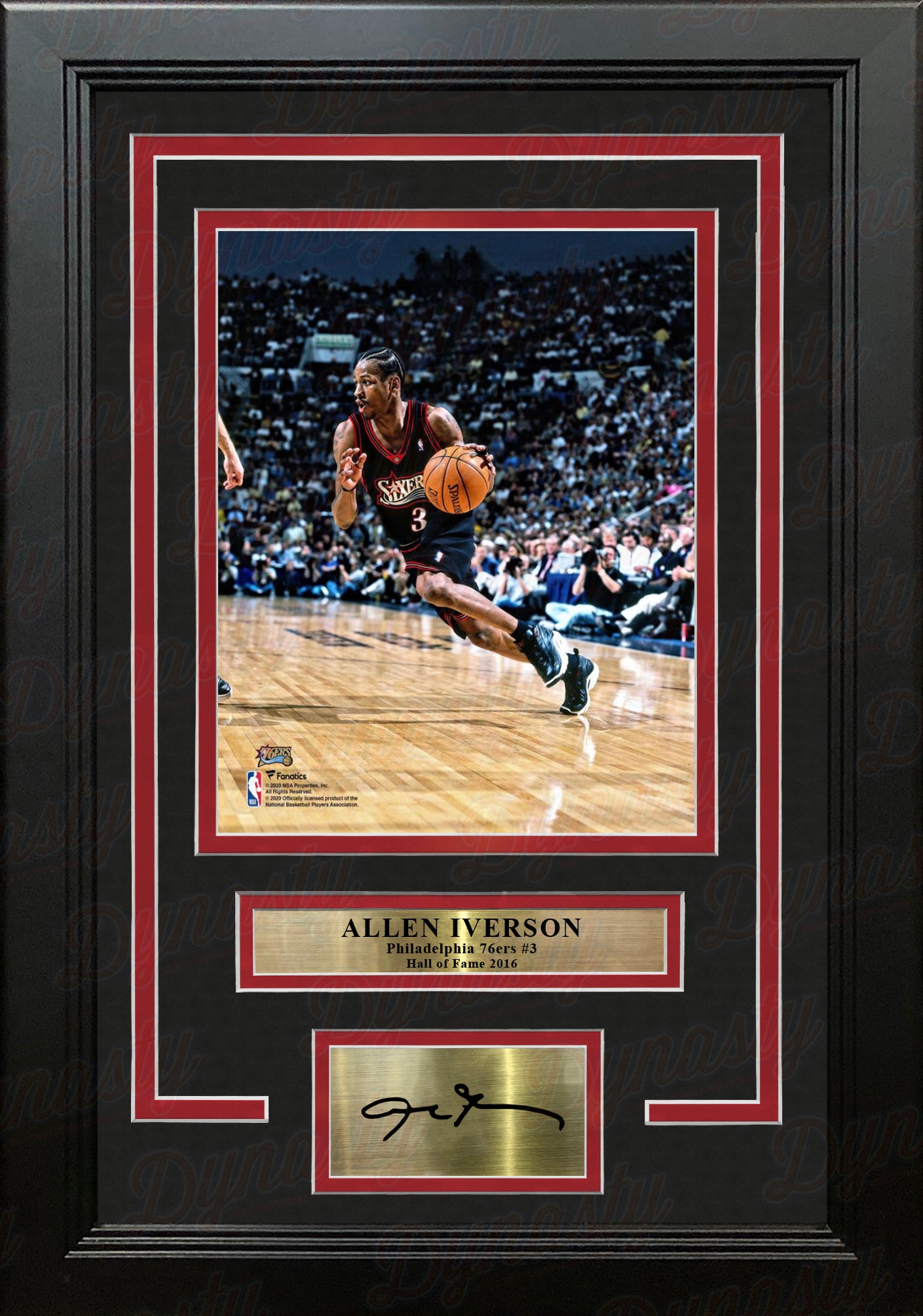 Framed Allen Iverson Philadelphia 76ers Autographed Platinum