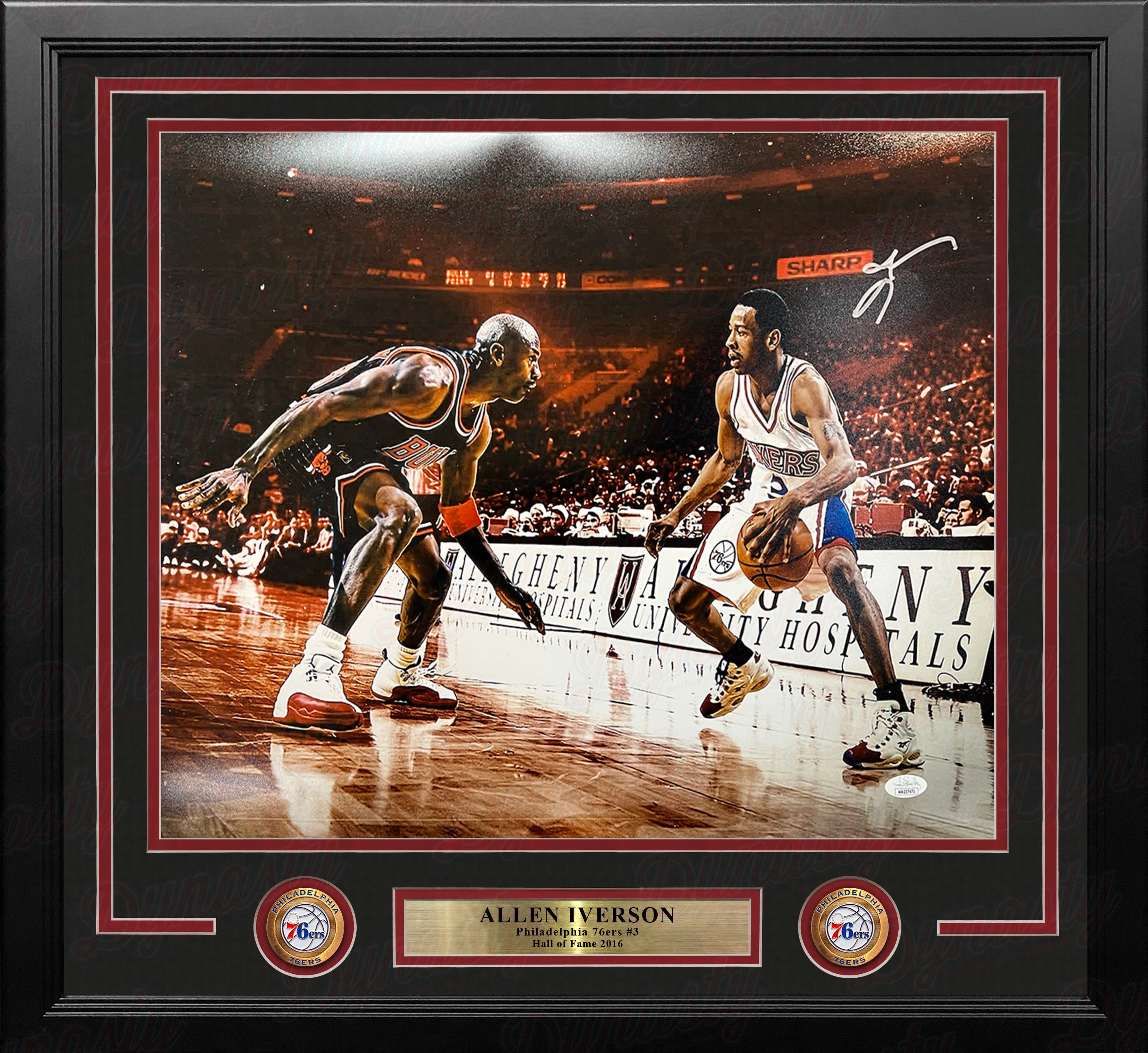 ALLEN IVERSON AUTOGRAPHED HAND SIGNED CUSTOM FRAMED PHILADELPHIA 76ERS  JERSEY - Signature Collectibles