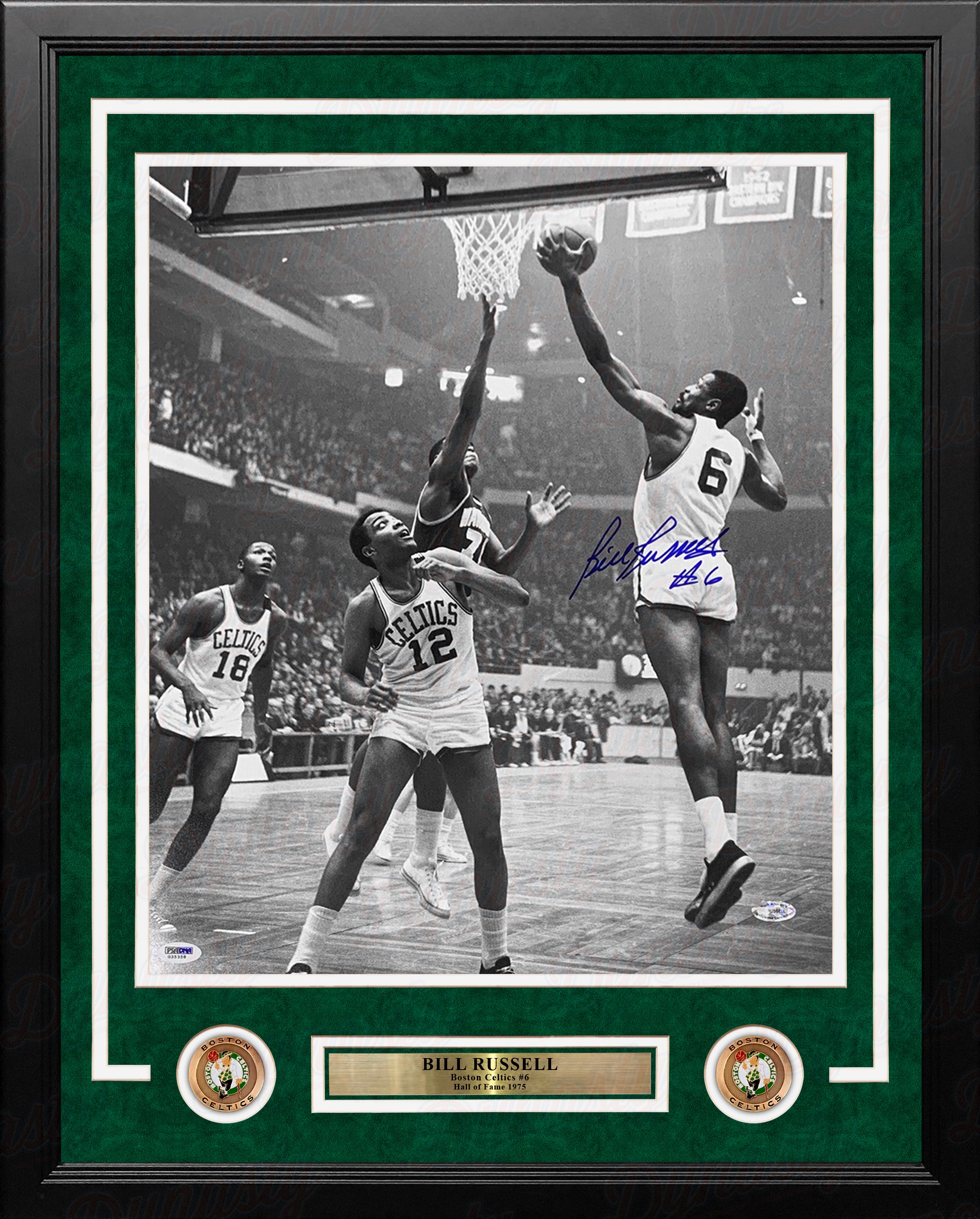 Bill Russell Autographed 8x10 Framed Basketball Photo
