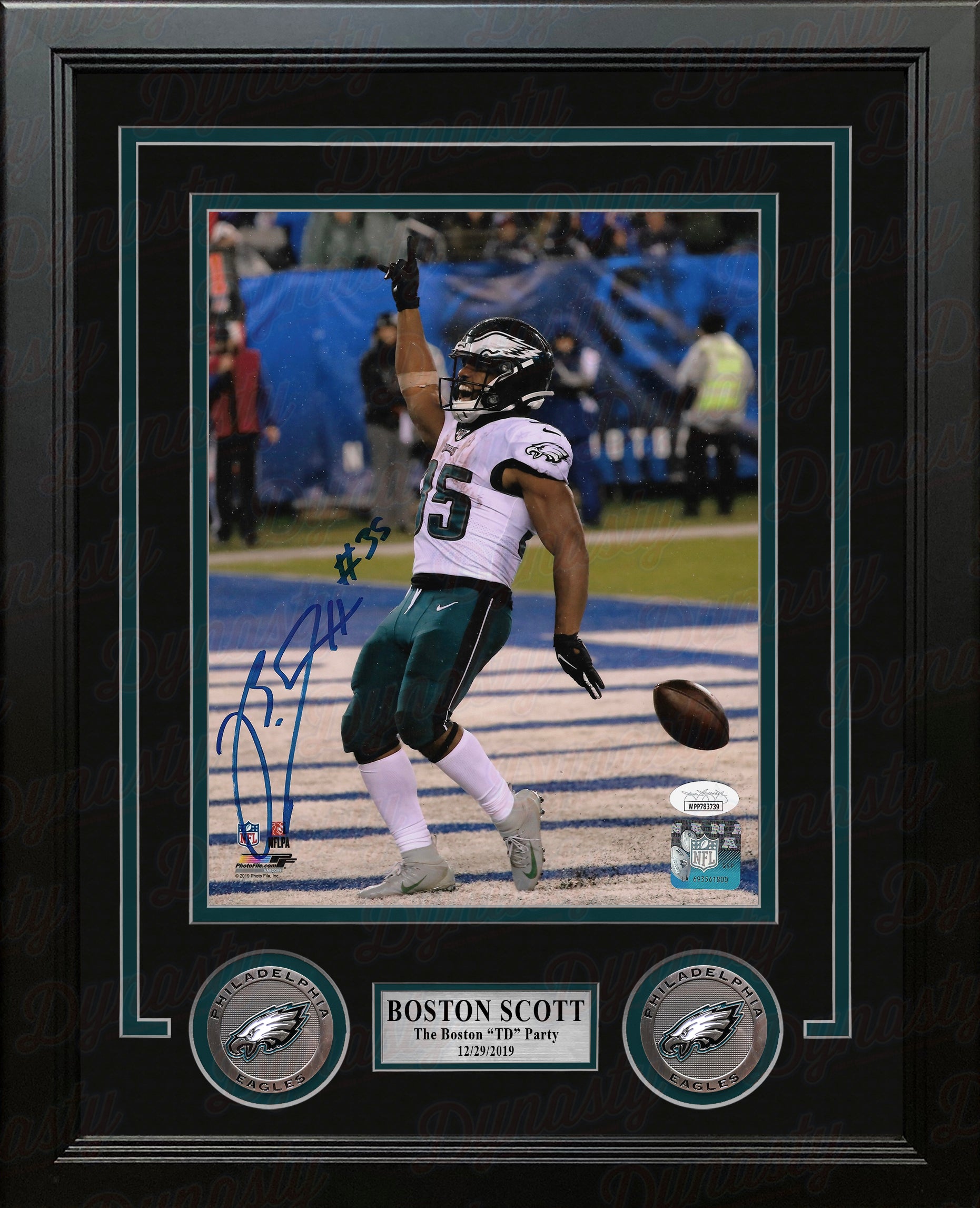 Philadelphia Eagles DeVonta Smith Autographed 16 x 20 Pregame Tunnel  Photograph with Skinny Batman Inscription