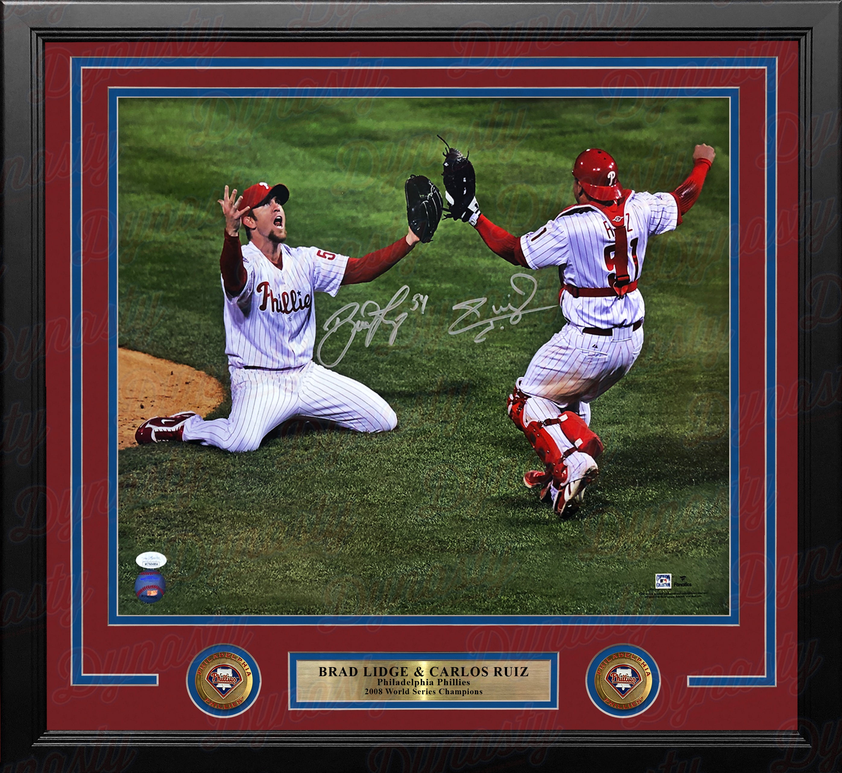 Brad Lidge & Carlos Ruiz Philadelphia Phillies World Series