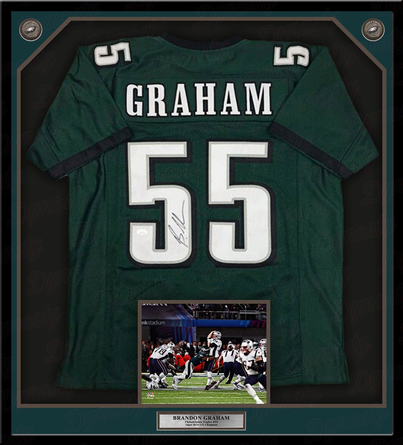 Framed Philadelphia Eagles Brandon Graham Autographed Signed
