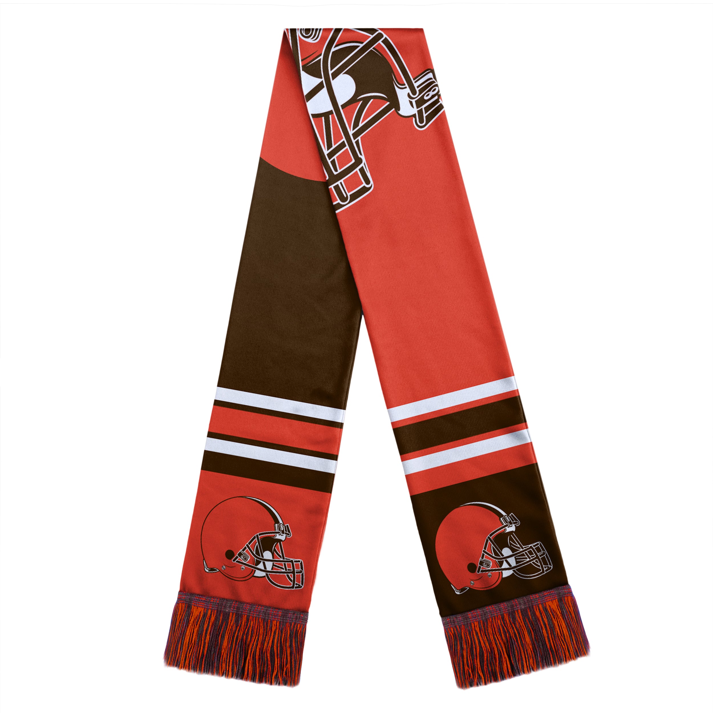 Cleveland Browns Color Block Big Logo Scarf - Dynasty Sports