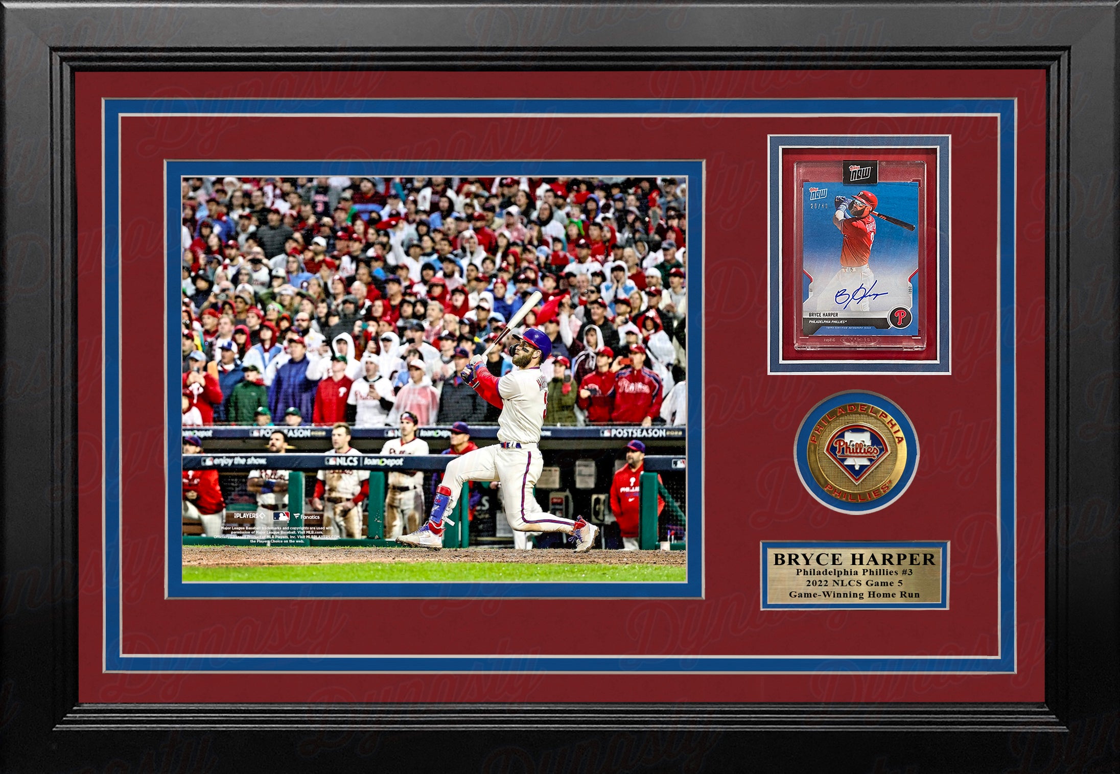 Bryce Harper NLCS Game 5 Home Run Philadelphia Phillies 8x10 Framed Photo  with Engraved Autograph