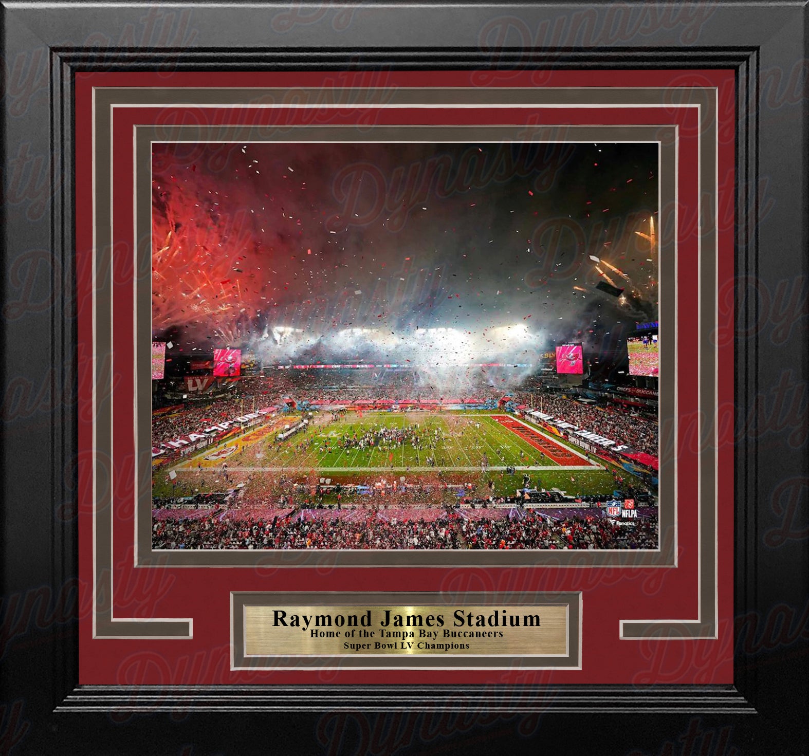 Tampa Bay Buccaneers Raymond James Stadium Super Bowl LV Celebration 8' x  10' Framed Football Photo