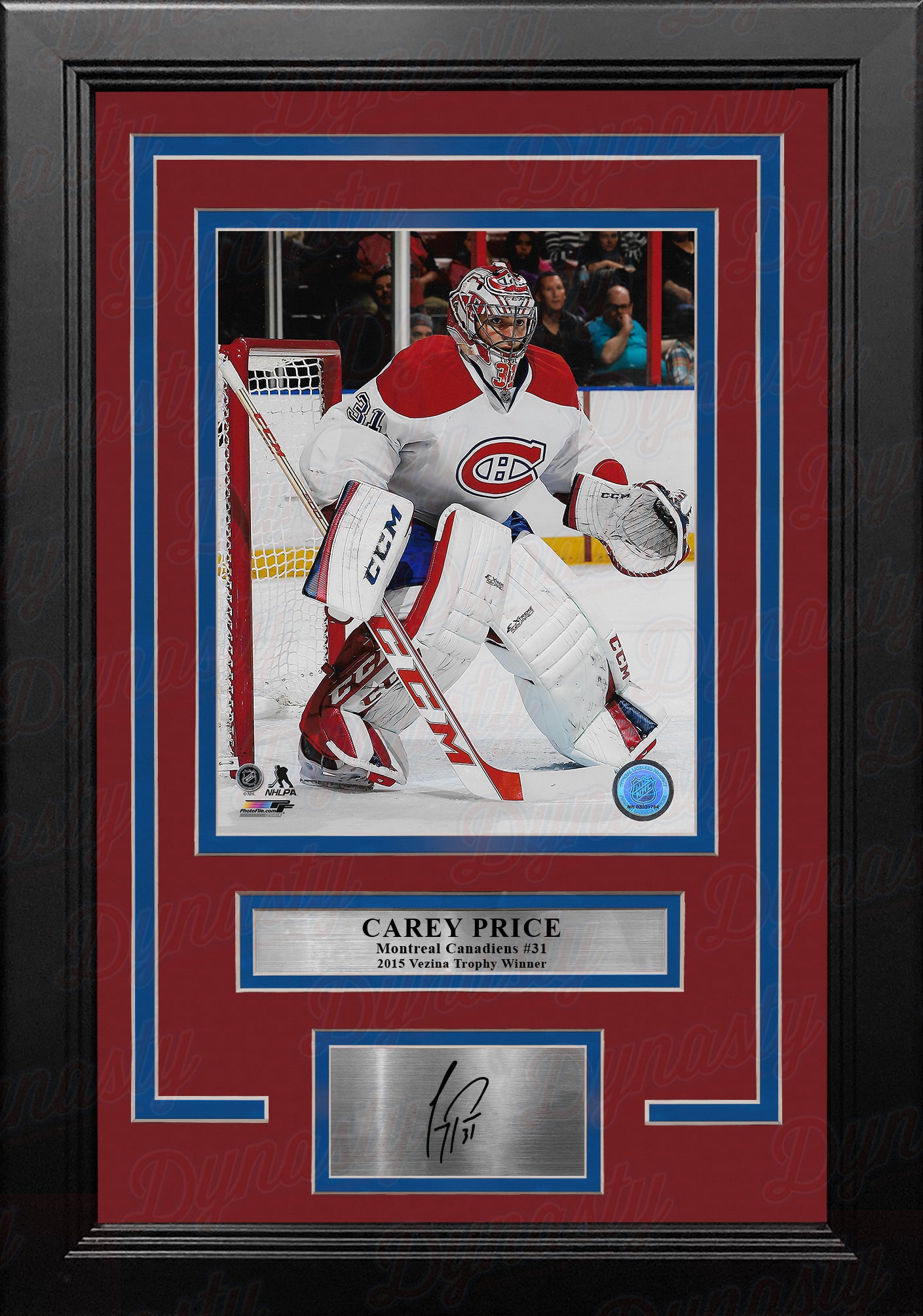 Carey price outlet signed jersey framed