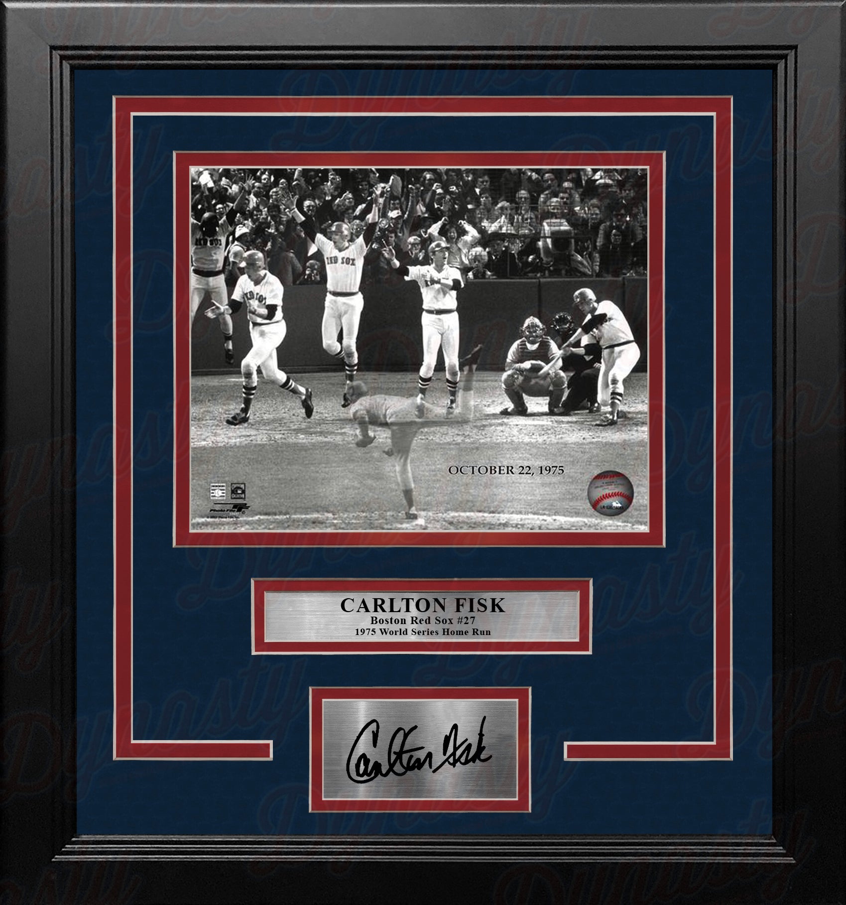 Carlton Fisk World Series Home Run Boston Red Sox 8x10 Framed Baseball  Photo with Engraved Autograph
