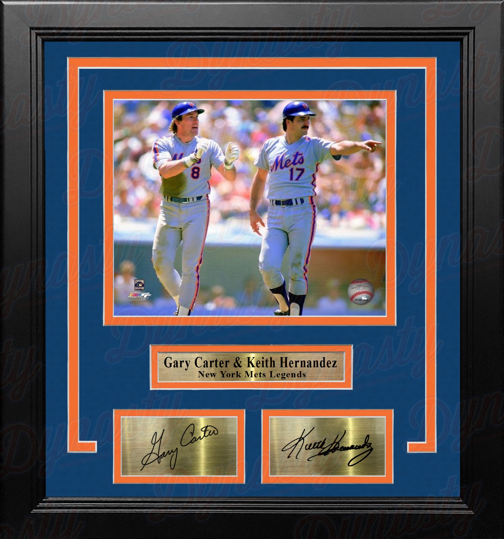 Gary Carter & Keith Hernandez in Action New York Mets 8 x 10 Framed Photo  with Engraved Autographs - Dynasty Sports & Framing