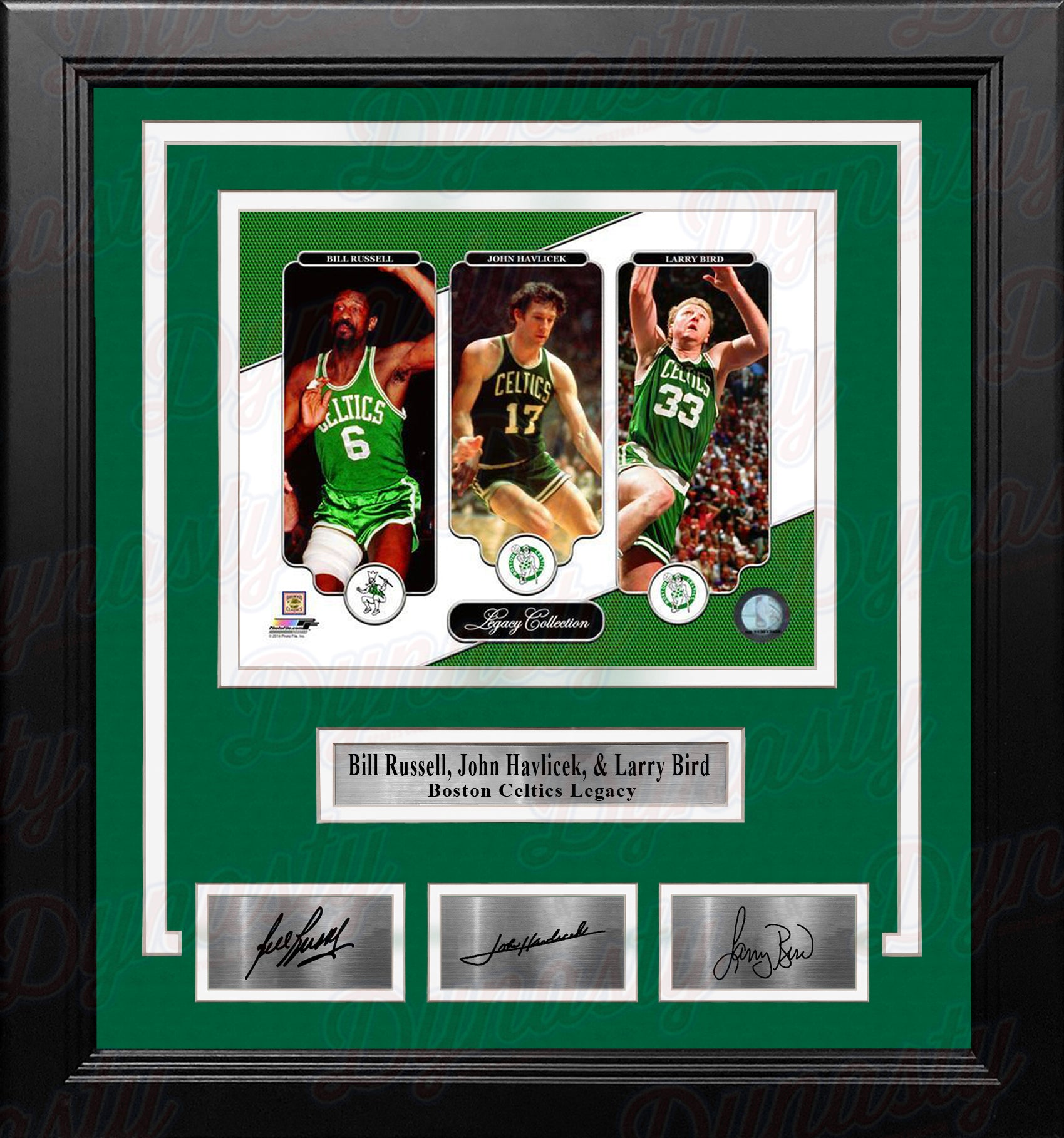 Kyrie Irving Signed Boston Celtics Nba Collage Framed With Photos+