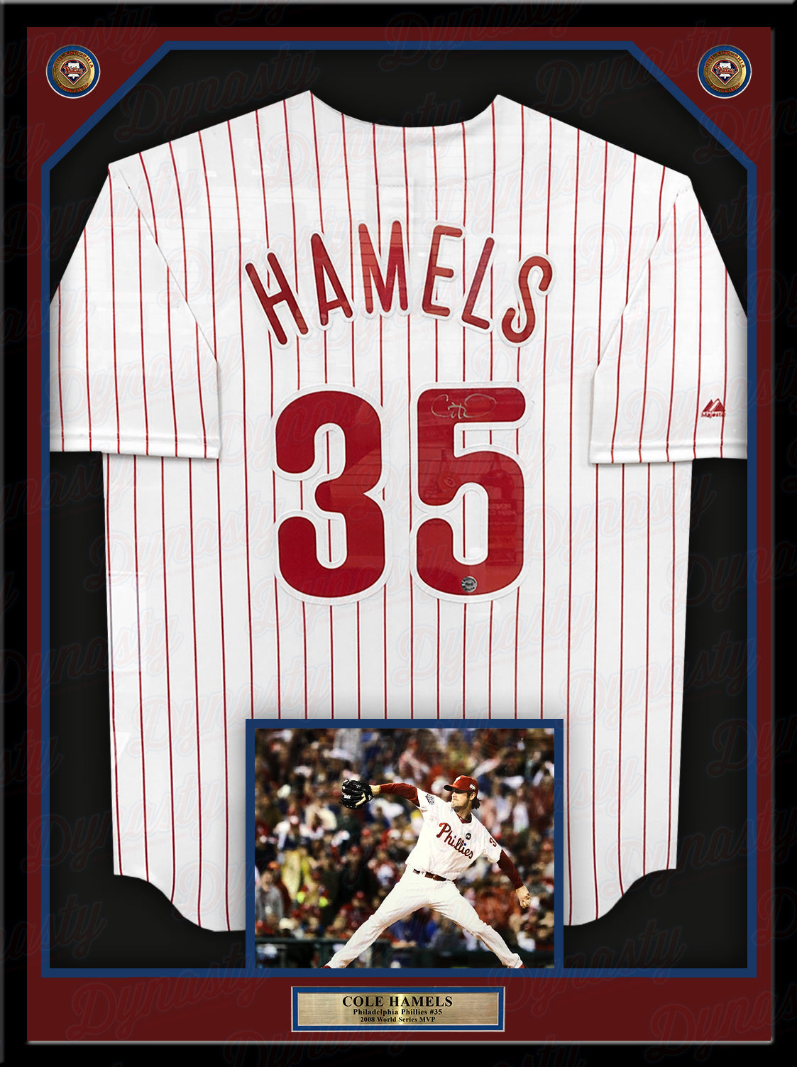 Buy MLB Men's Philadelphia Phillies Cole Hamels Six Button Cool Base  Authentic Home Jersey (Wht/Scrlet Pinstrp, 44/Large) Online at Low Prices  in India 