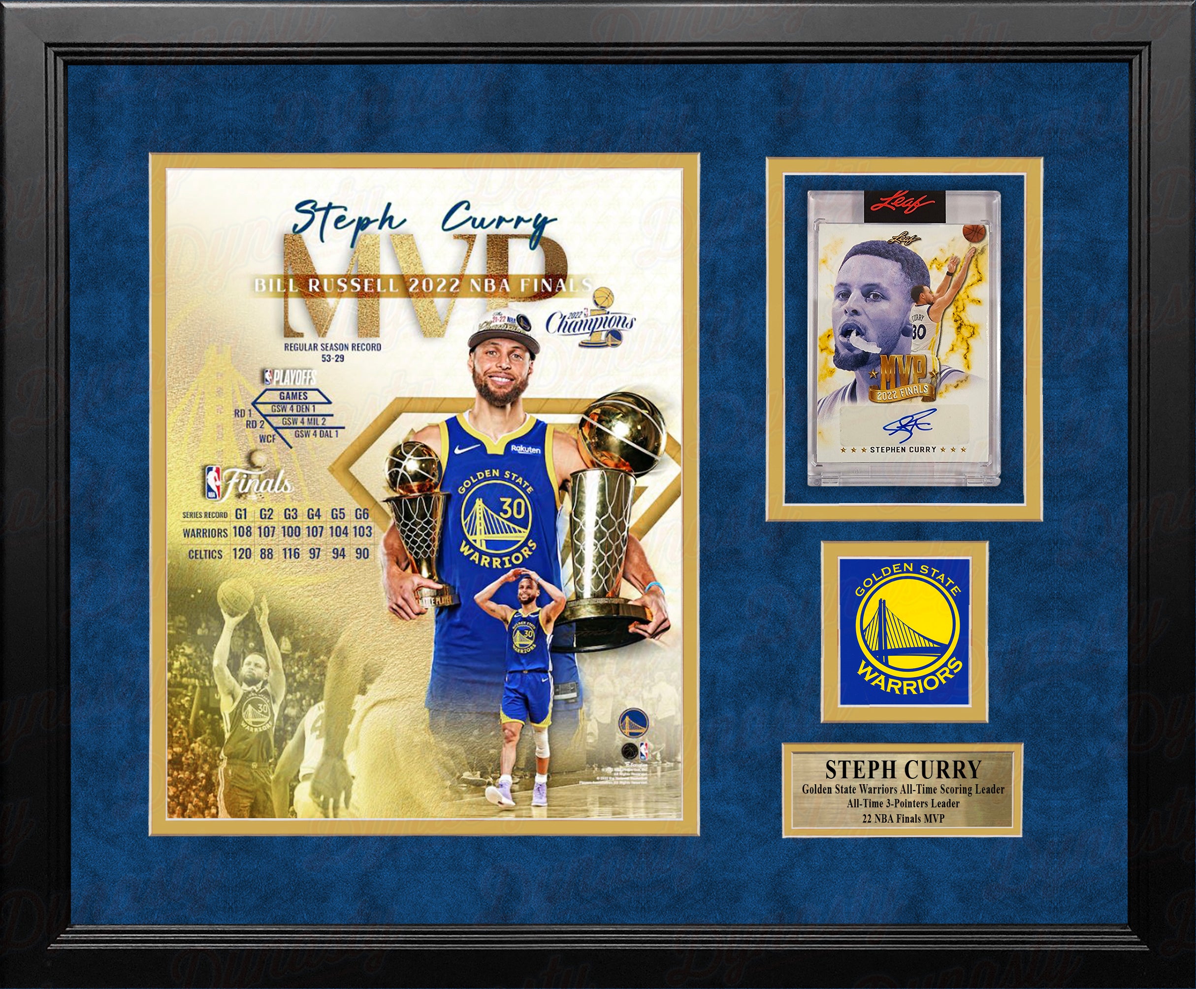 Stephen Curry 2022 Finals MVP Autograph Leaf Direct #/316