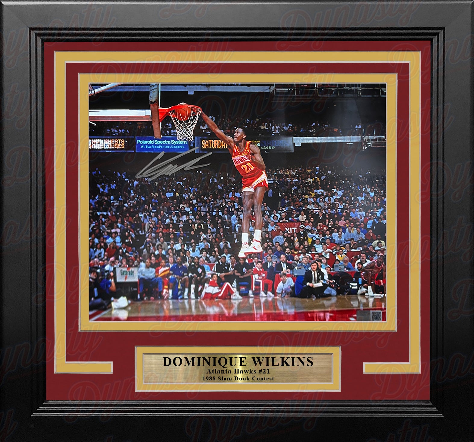 Framed Dominique Wilkins Atlanta Hawks Autographed Mitchell & Ness