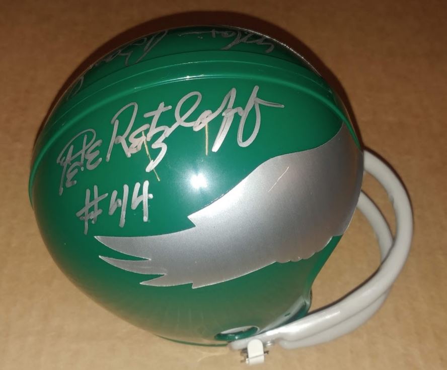 Brent Celek Philadelphia Eagles Autographed Flash Mini Helmet (JSA)