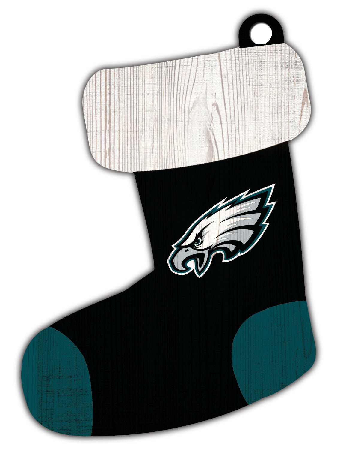 Philadelphia Eagles Wooden Stocking Ornament