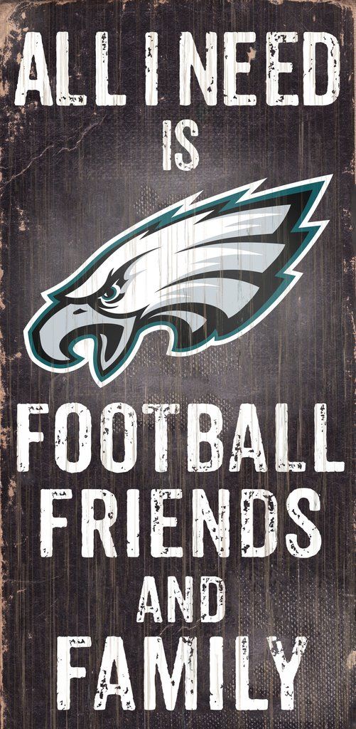 Philadelphia Eagles Football, Friends, & Family Wood Sign