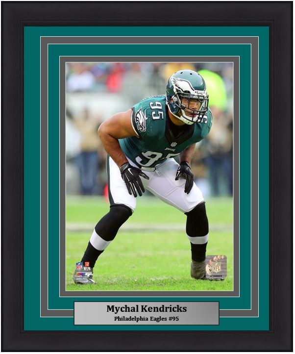 Mychal Kendricks in Action Philadelphia Eagles NFL Football 8 x 10 Framed  and Matted Photo