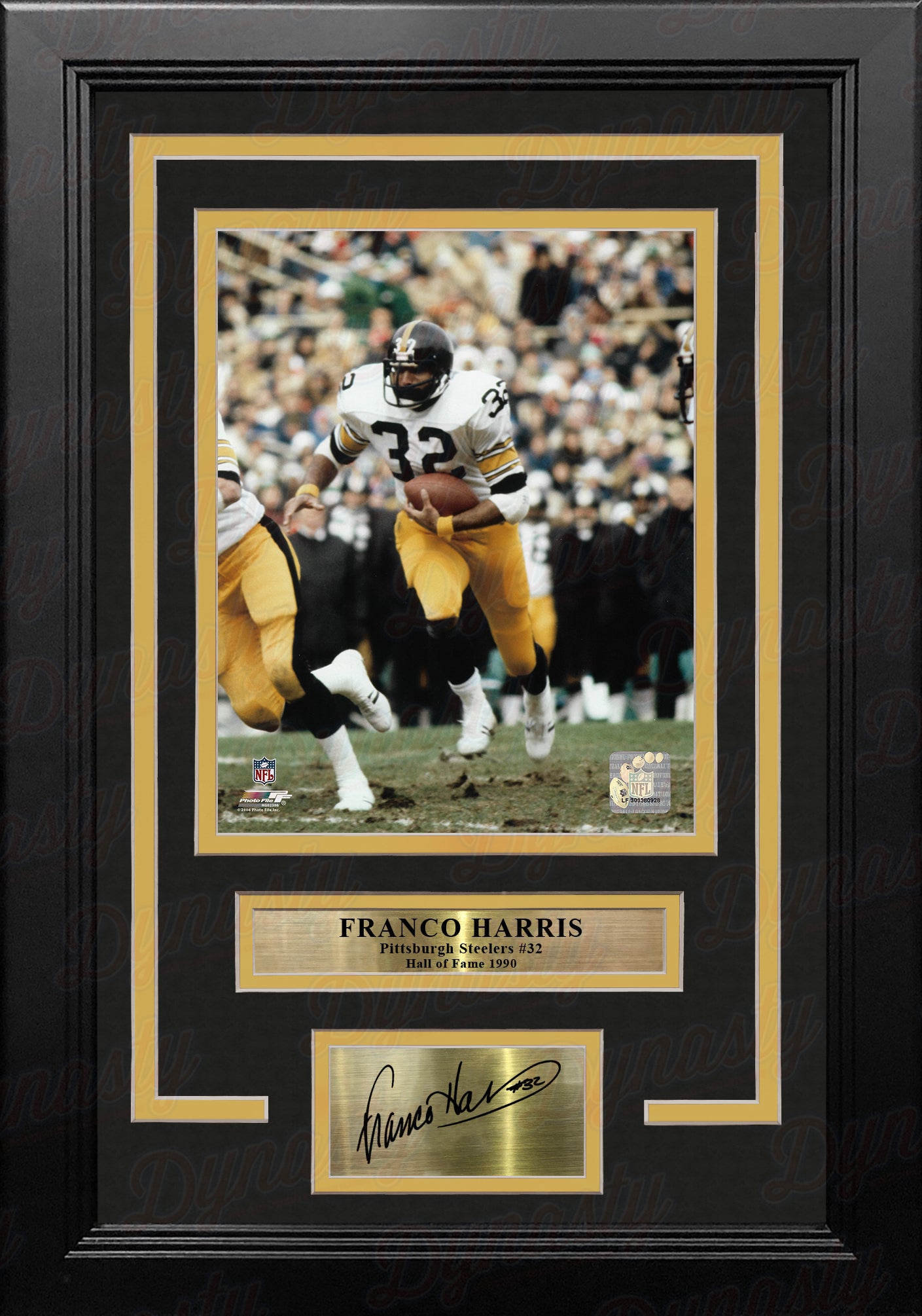 Franco Harris v. Vikings Pittsburgh Steelers 8 x 10 Framed Photo with  Engraved Autograph