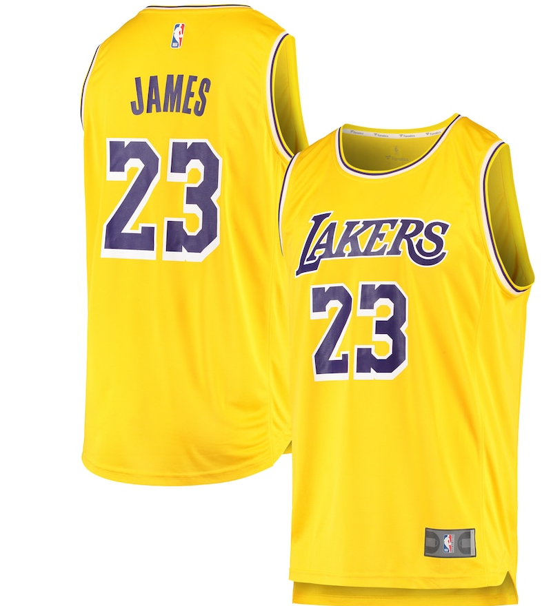 LeBron James Los Angeles Lakers Fast Break Replica Youth Jersey