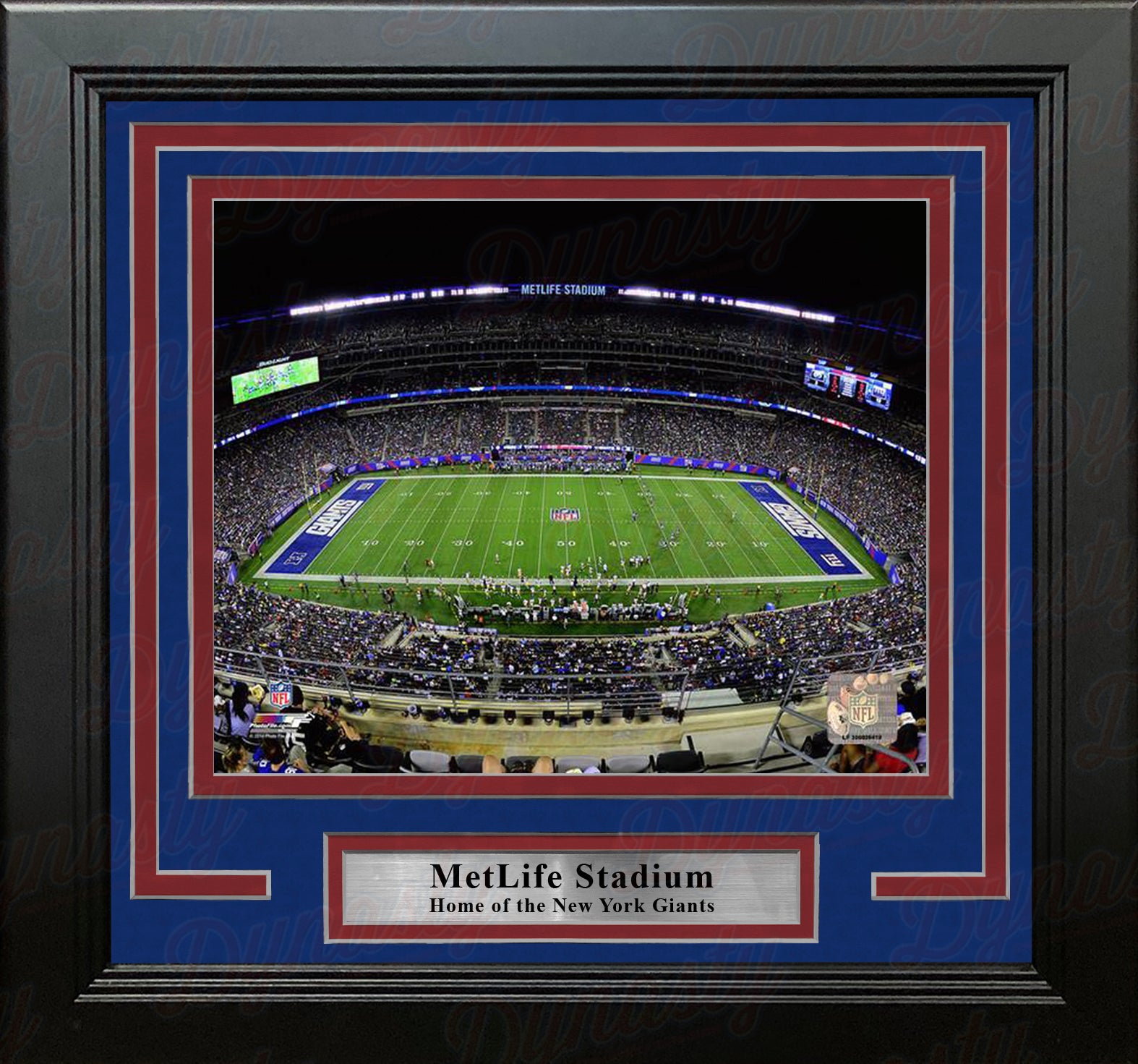 New York Giants MetLife Stadium at Night 8 x 10 Framed Football Photo -  Dynasty Sports & Framing