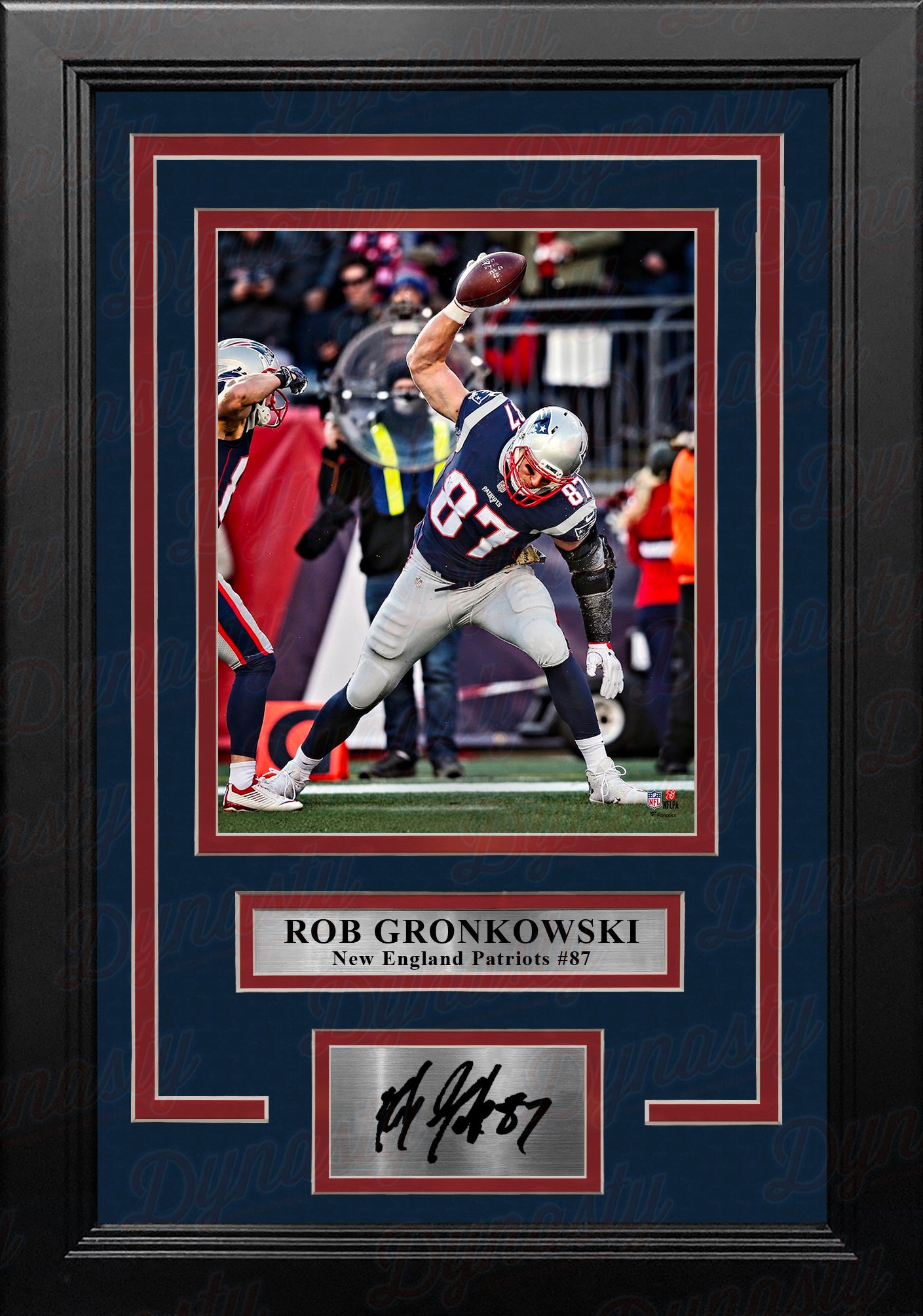 Framed New England Patriots Rob Gronkowski Autographed Signed