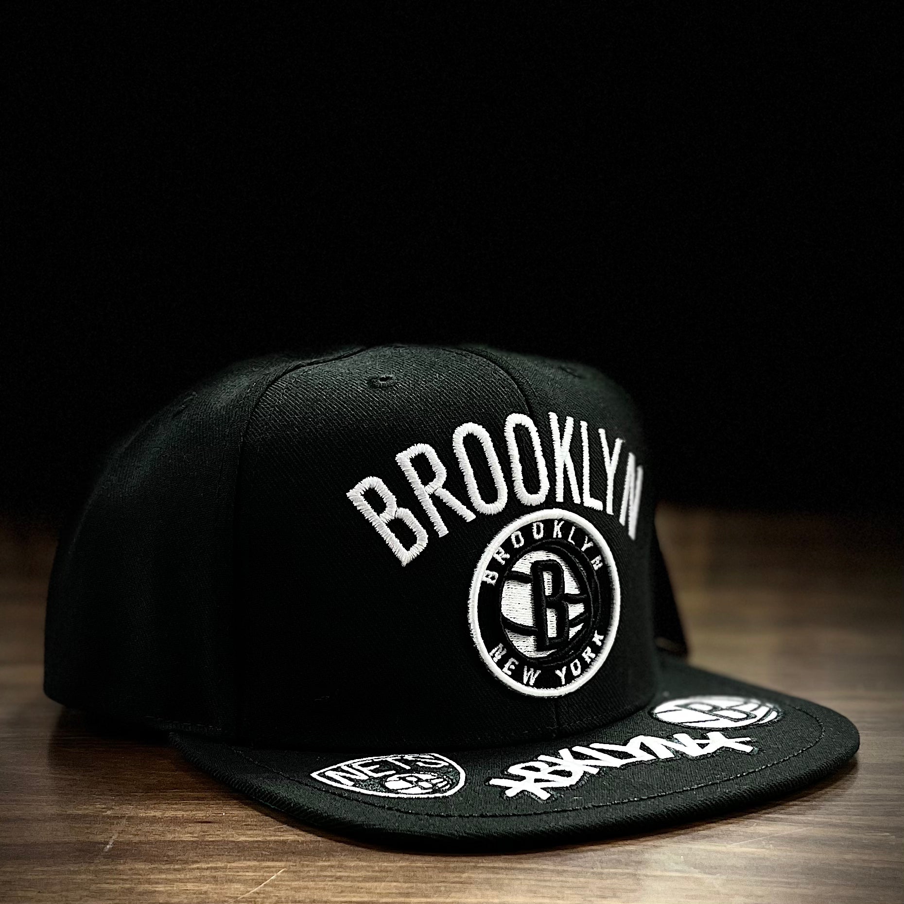 Mitchell & Ness Brooklyn Nets Loaded Snapback Hat-Black