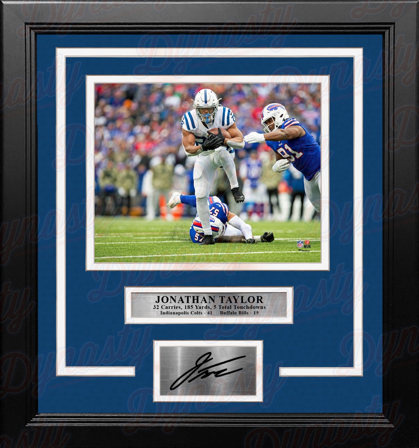 Jonathan Taylor Indianapolis Colts Fanatics Authentic Framed 15 x 17  Stitched Stars Collage