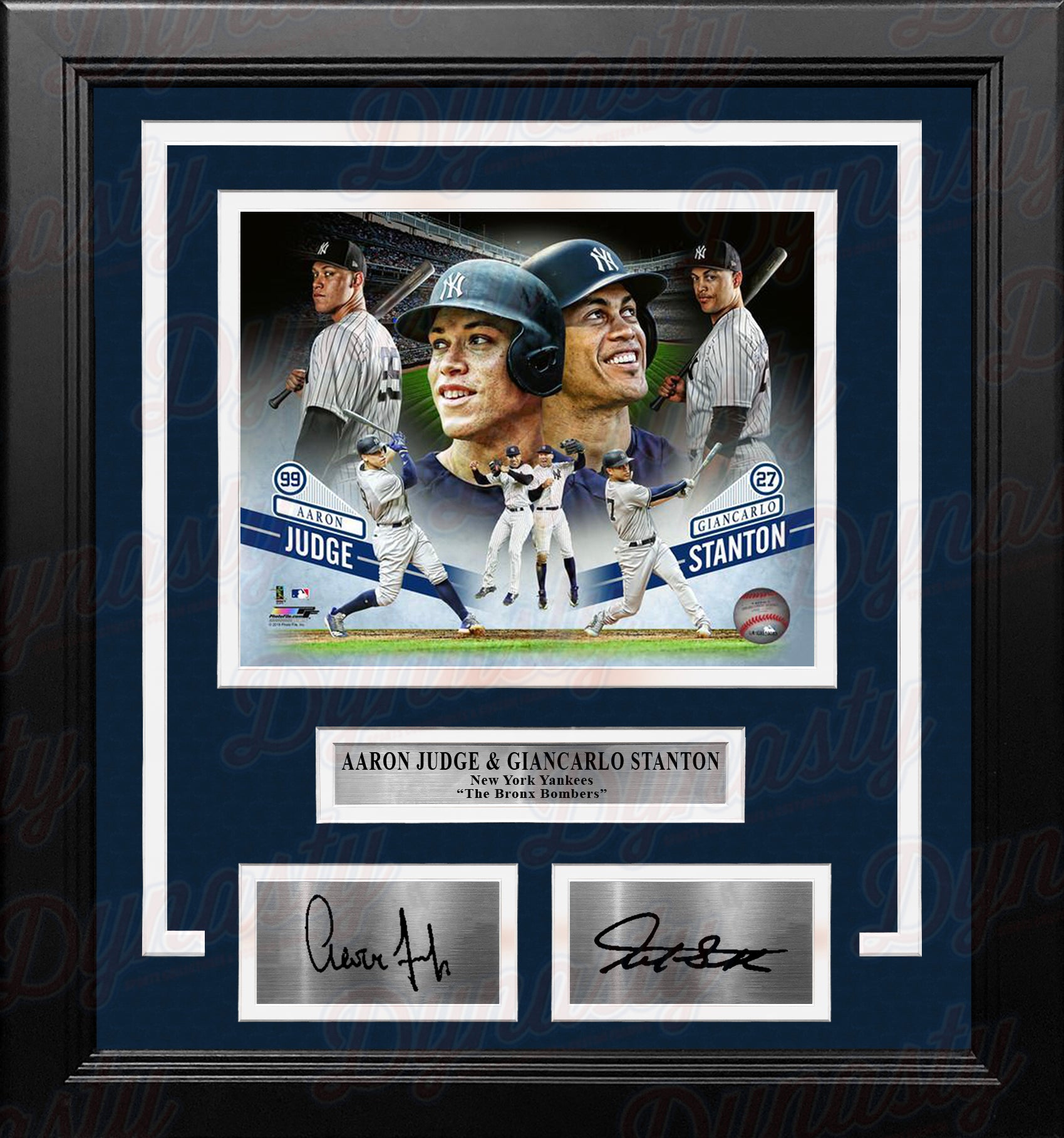 Giancarlo Stanton & Aaron Judge Celebration NY Yankees 8x10 Framed Photo  with Engraved Autographs - Dynasty Sports & Framing