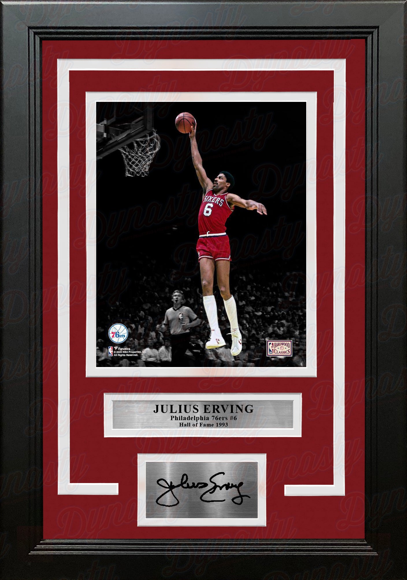 Julius Erving Dr. J Signed Philadelphia 76ers Jersey - Beckett  Authentication Services BAS COA - Custom Framed & 2 8x10 Photo 34x42 at  's Sports Collectibles Store
