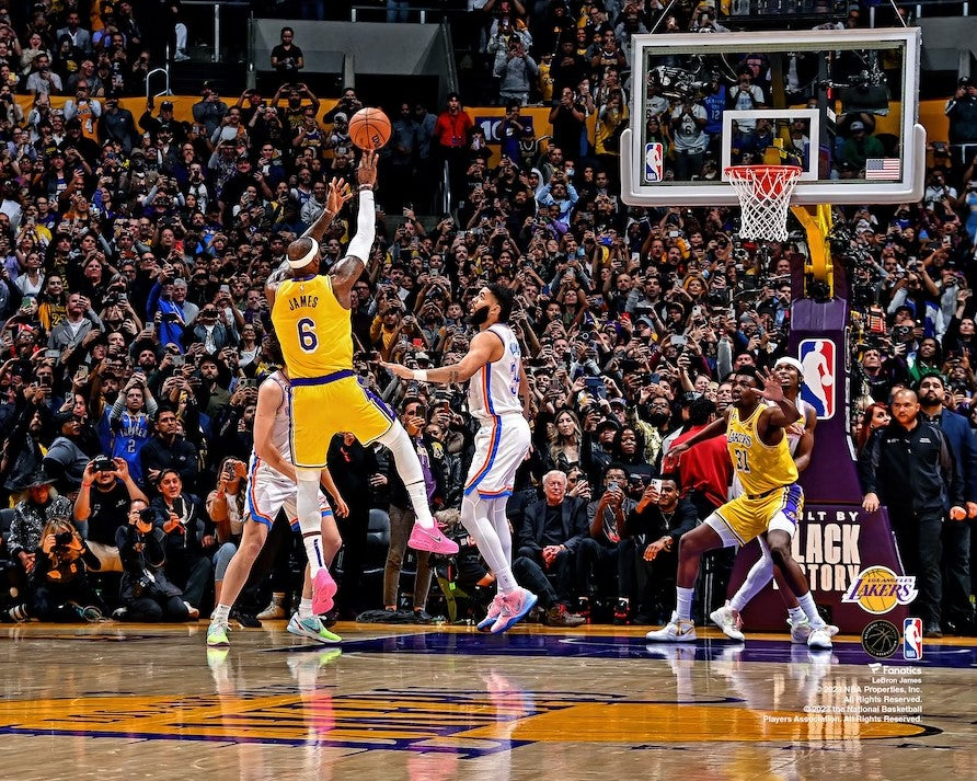 Los Angeles Lakers LeBron James Slam Dunk Photo. 8x10 Photo