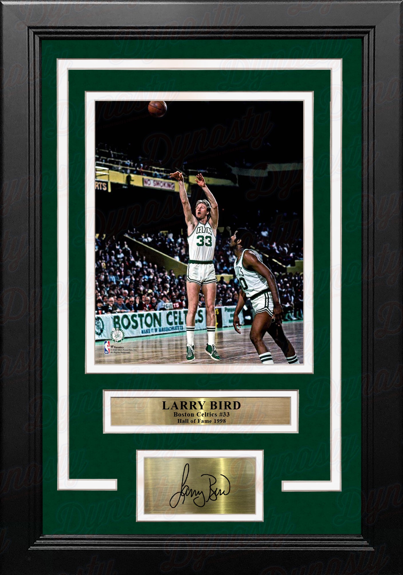 Basketball - Larry Bird Signed & Framed Boston Celtics Jersey