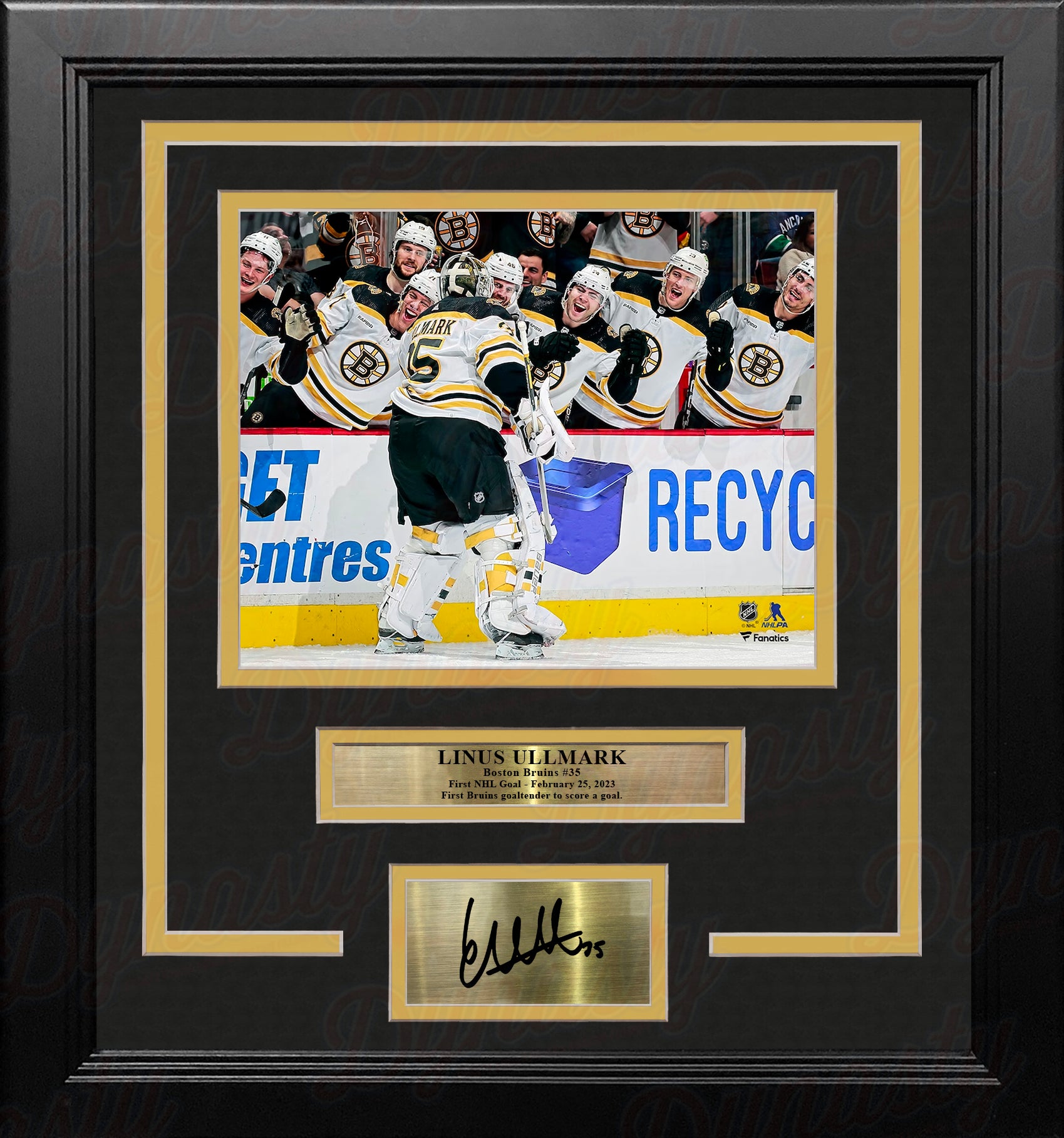  Framed Linus Ullmark Boston Bruins Autographed 2023