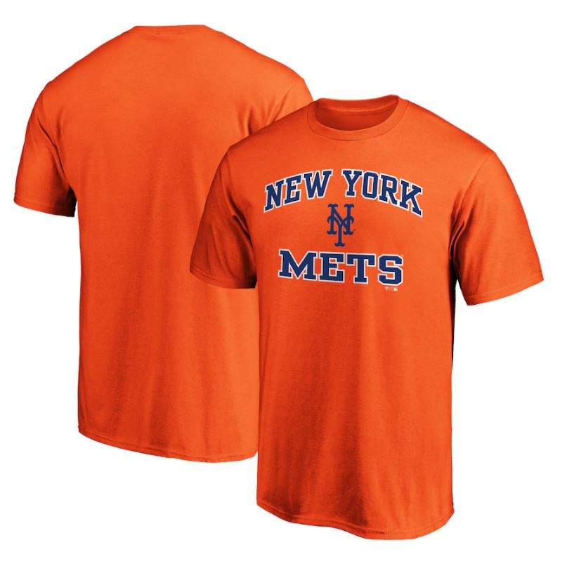 New York Mets Heart & Soul T-Shirt - Orange - Dynasty Sports