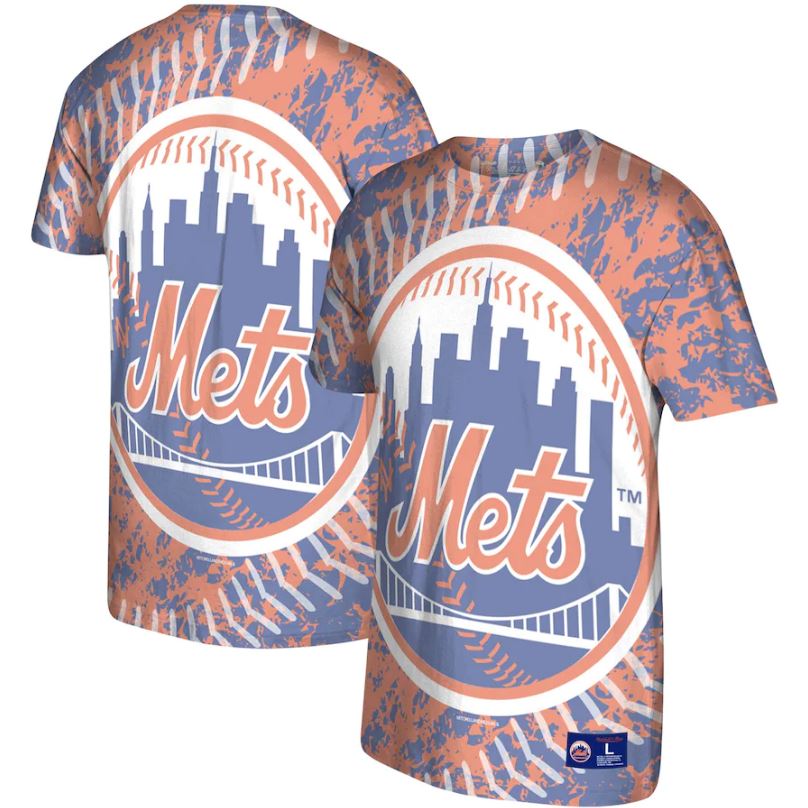 New York Mets Mitchell & Ness Orange Jumbotron T-Shirt - Dynasty