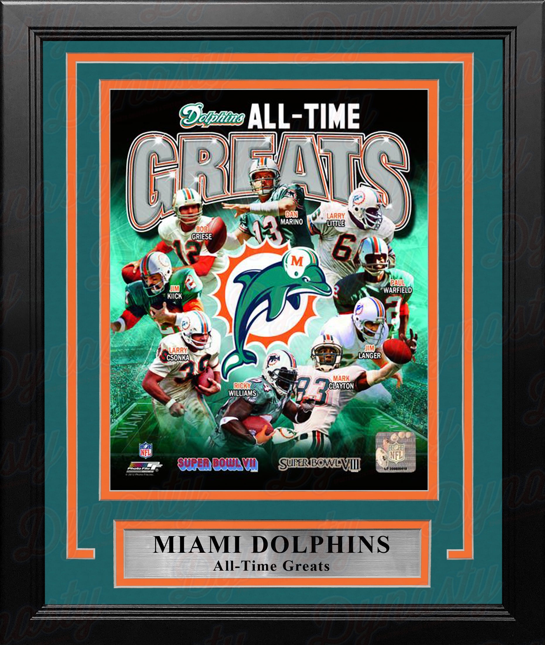 Larry Csonka MIAMI DOLPHINS Photo Picture Poster Collage -   Denmark