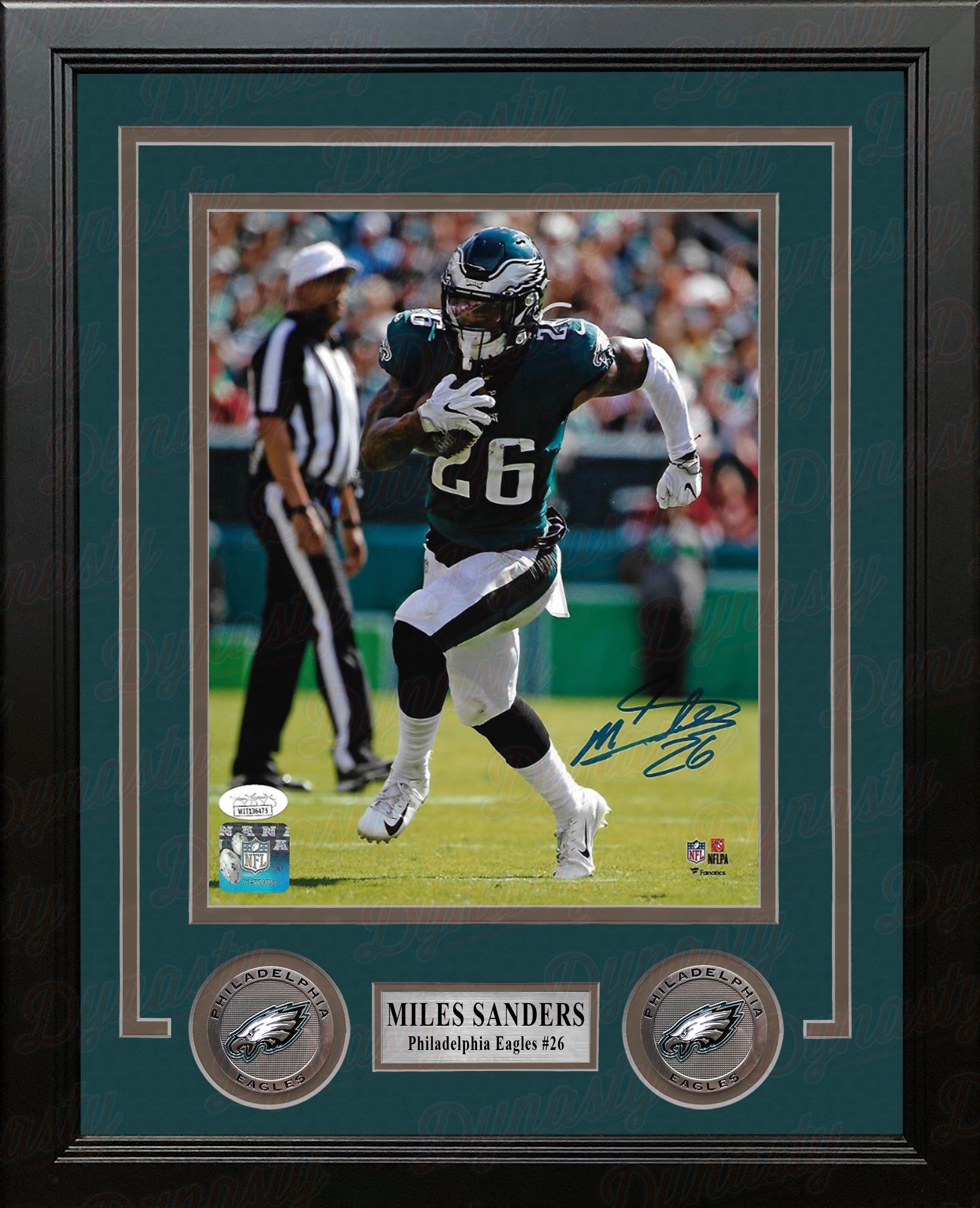 Philadelphia Eagles Miles Sanders Framed Autographed Signed 16X20