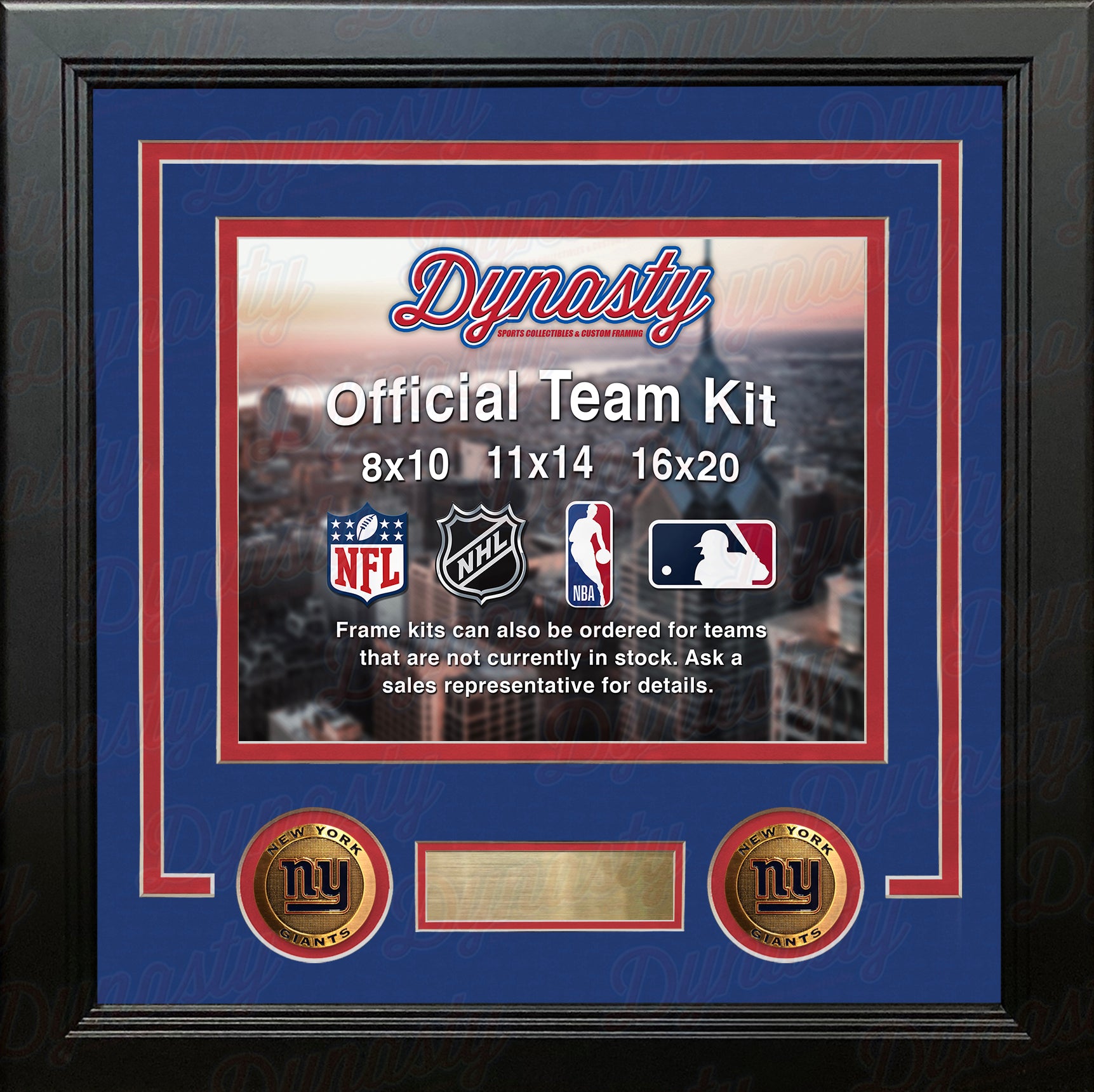 New York Giants Custom NFL Football 8x10 Picture Frame Kit