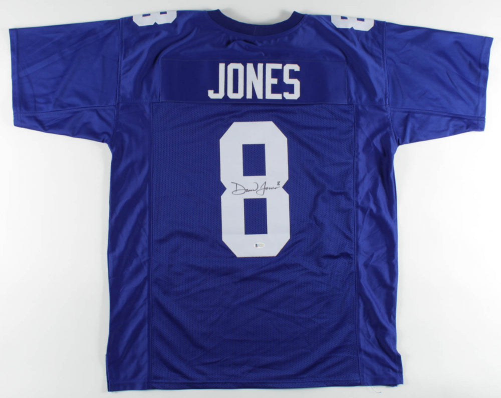 Daniel Jones New York Giants Autographed Royal Blue Football Jersey -  Beckett Authenticated