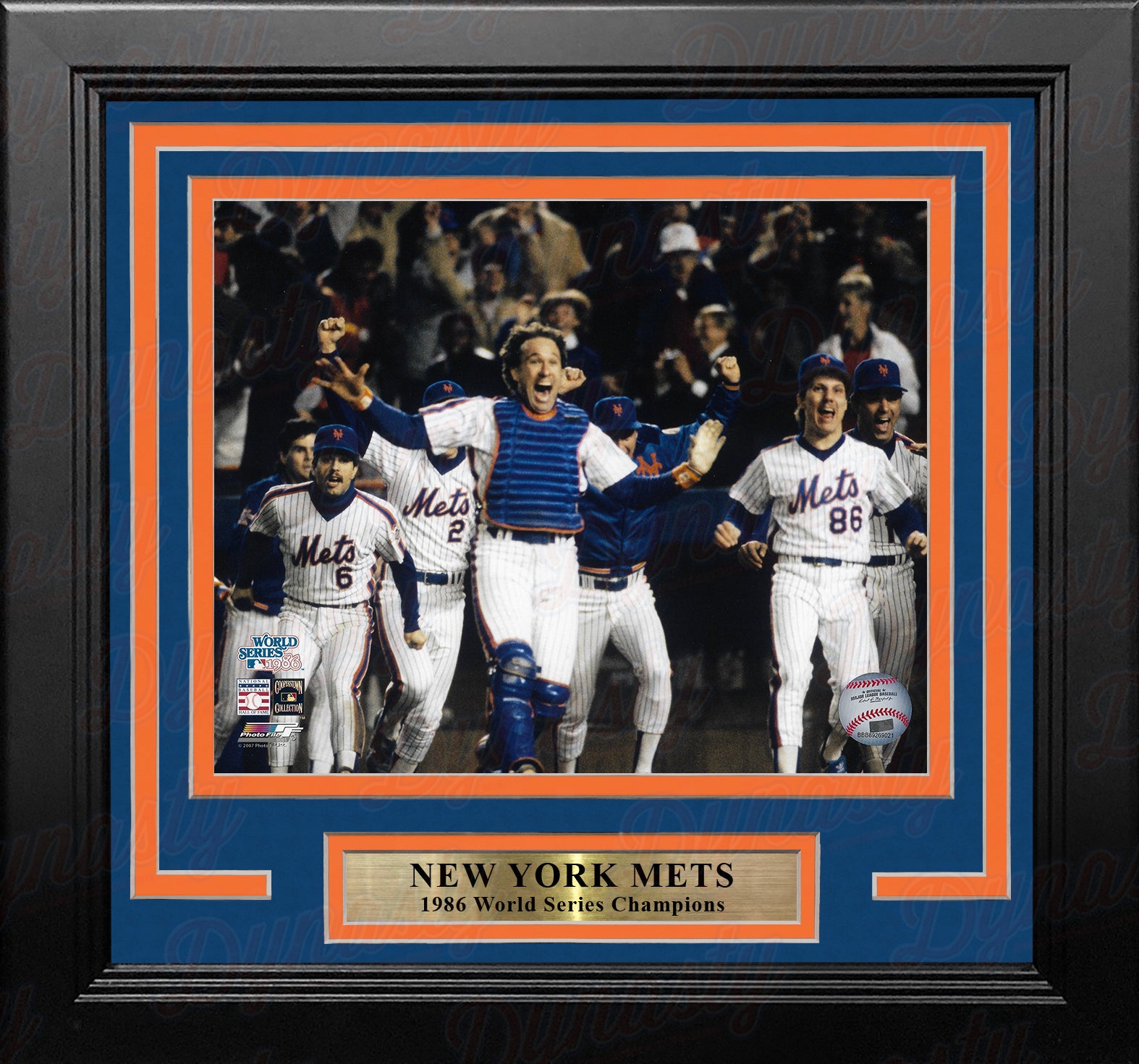  1986 Mets World Series Champions 2 Card Collector Plaque #1  w/8x10 Color Photo : Sports & Outdoors