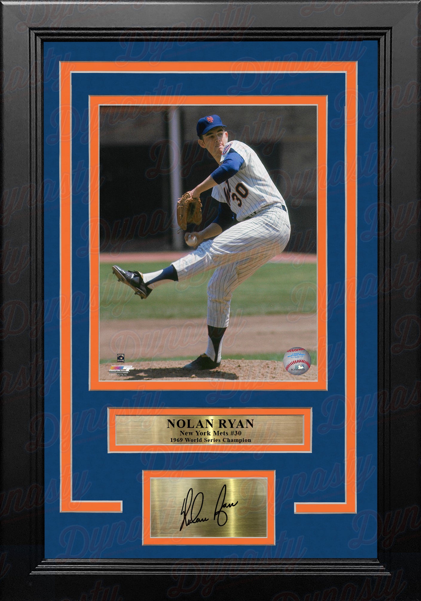 Nolan Ryan in Action New York Mets 8 x 10 Framed Baseball